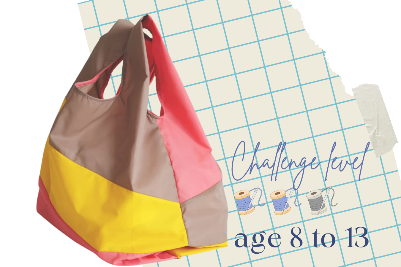 Make a striped tote bag