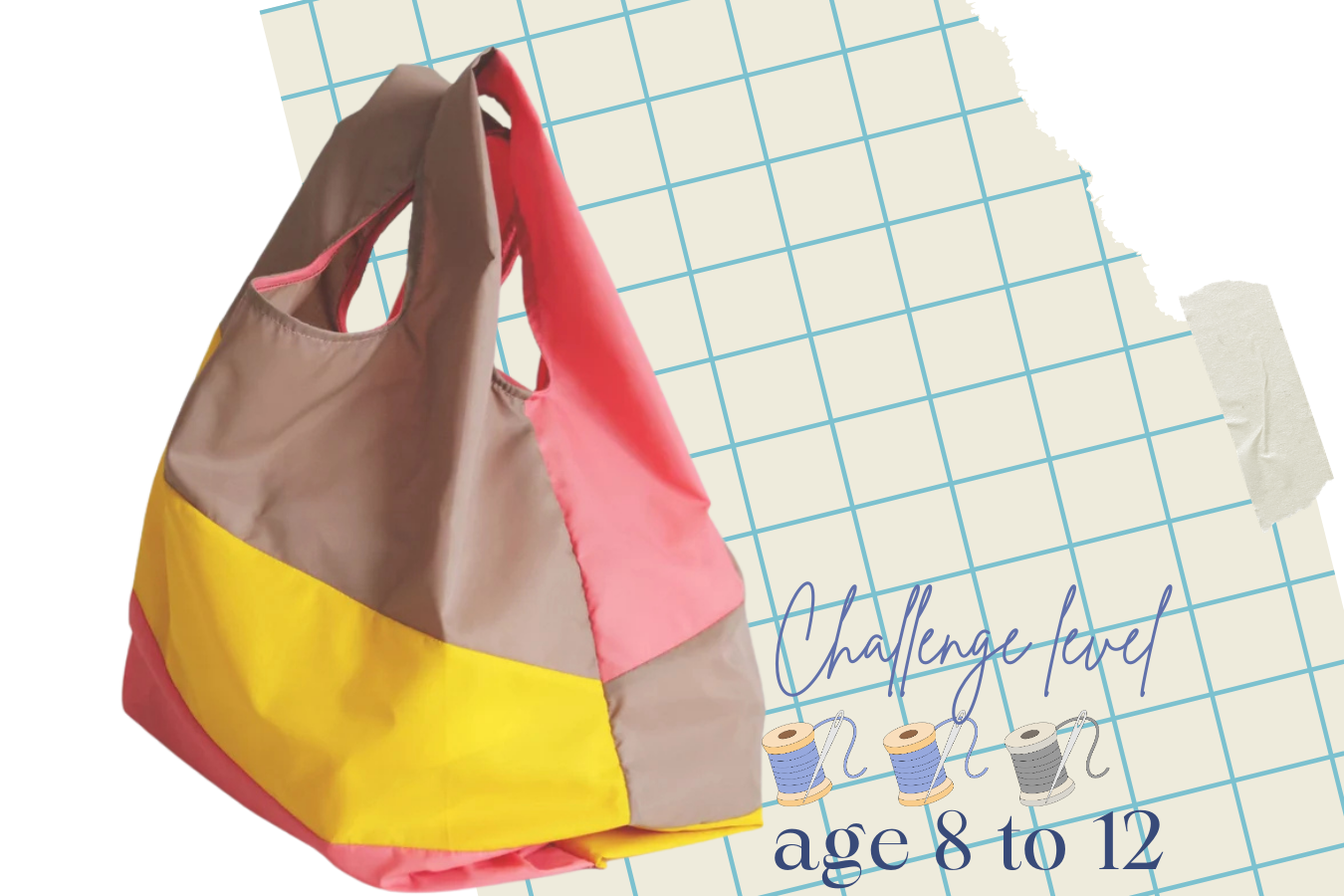 Make a striped tote bag