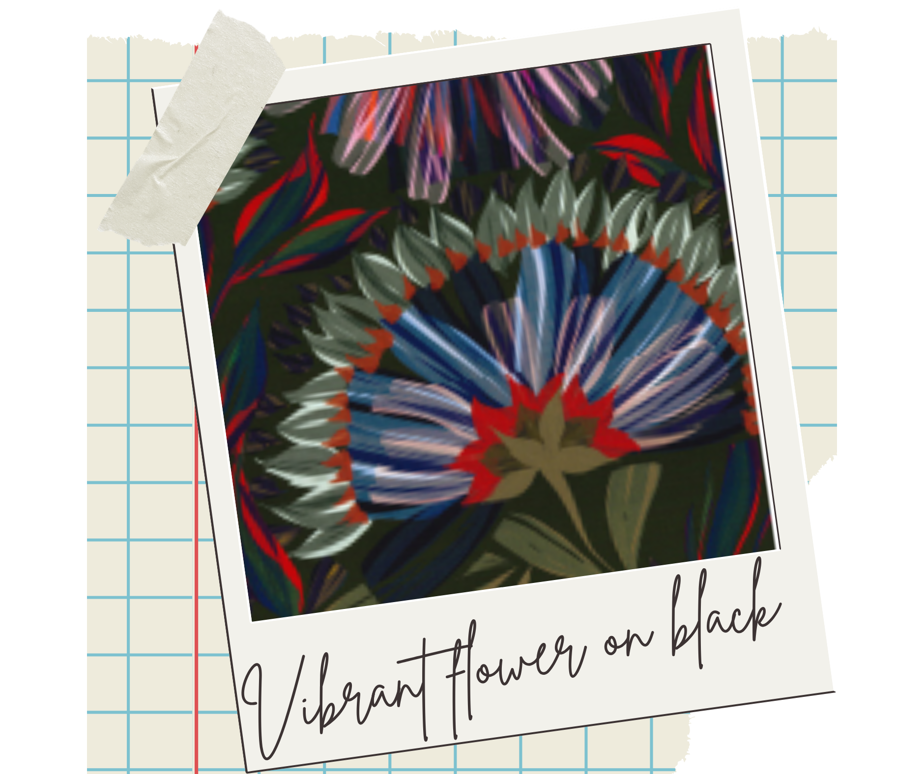 Viscose challis bold red flower on dark.png