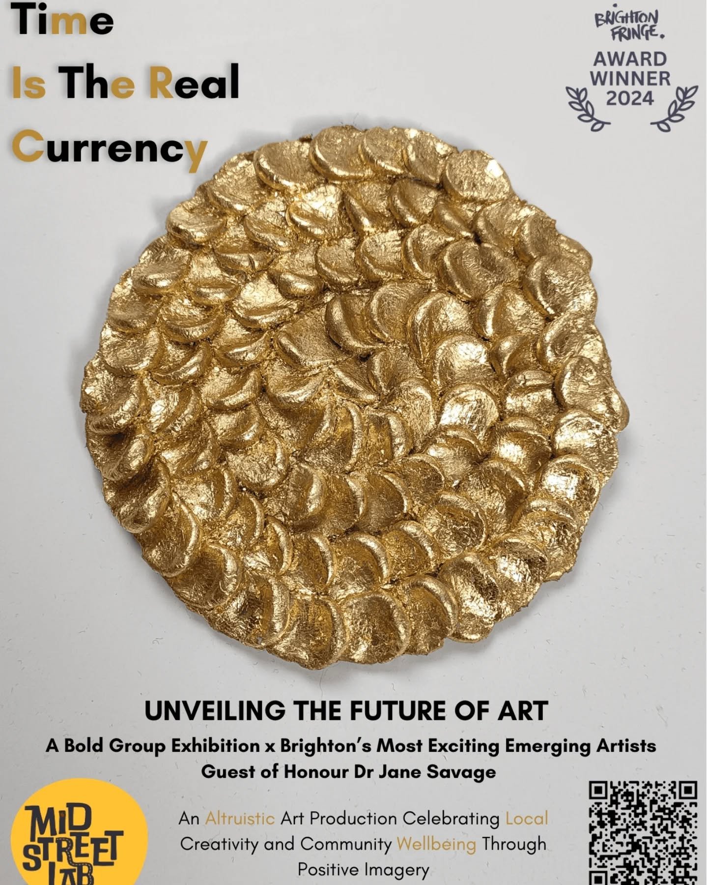 I am beyond excited to announce that I have been selected to participate in the 'Time is the Real Currency' exhibition at the wonderful @mid_street_lab_brighton. This will be running 19 April - 1 June, part of @artistsopenhouses and @brightonfringe f