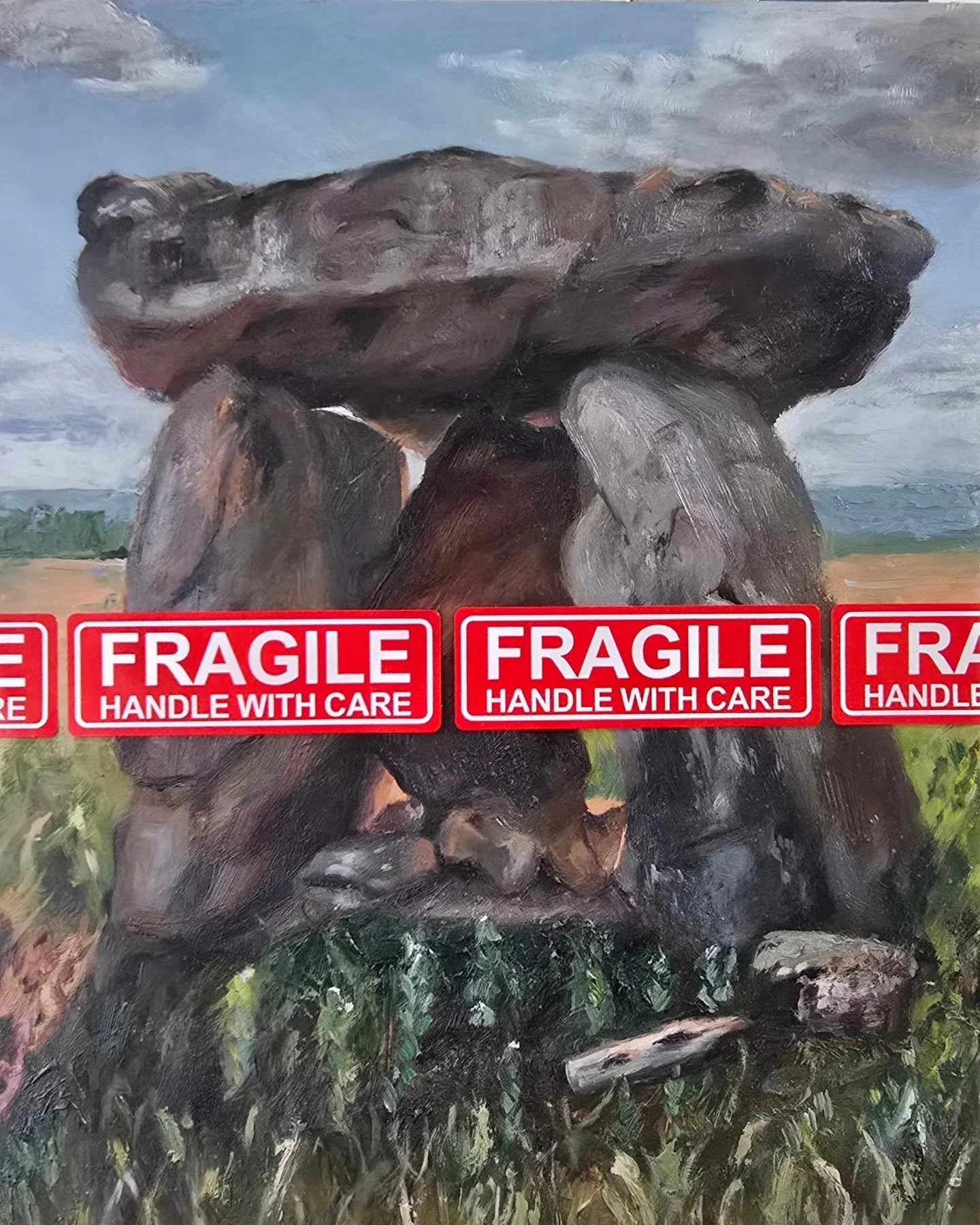 Kit's Coty, Protected (2025). Oil and paper on wooden board, 20 x 25cm. One I finished last year, but it&rsquo;s been on my mind again as spring pulls me back out into the landscape.

Another take on Kit's Coty in Kent. When I visited, the stones wer