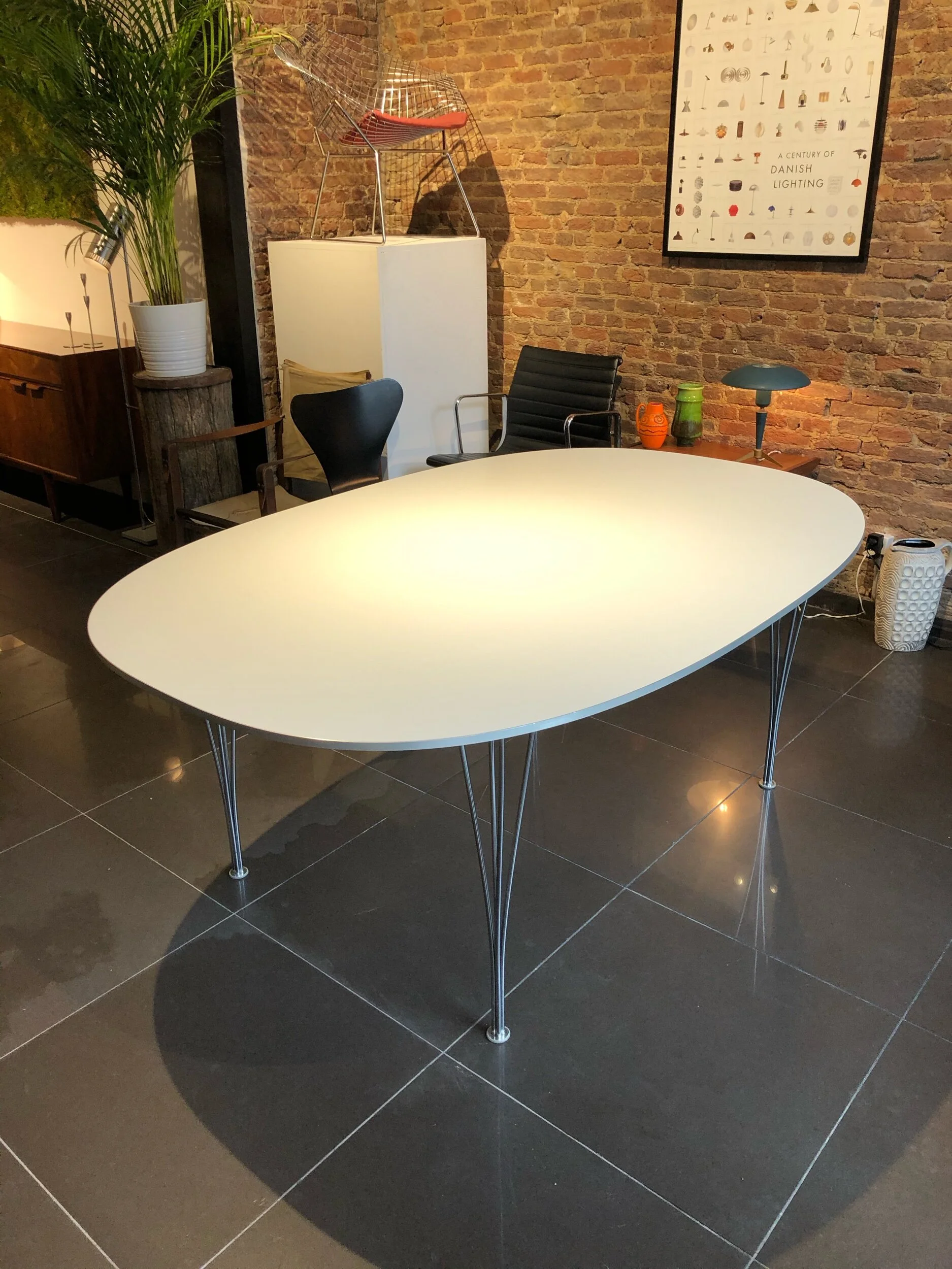 SUPERELLIPSE' DINING TABLE BY PIET HEIN & BRUNO MATHSSON FOR FRITZ