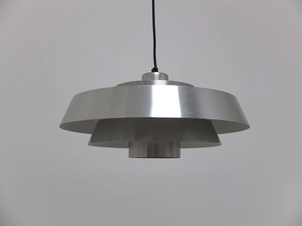 ALUMINUM 'NOVA' PENDANT BY JO HAMMERBORG FOR FOG AND MØRUP, 1960S