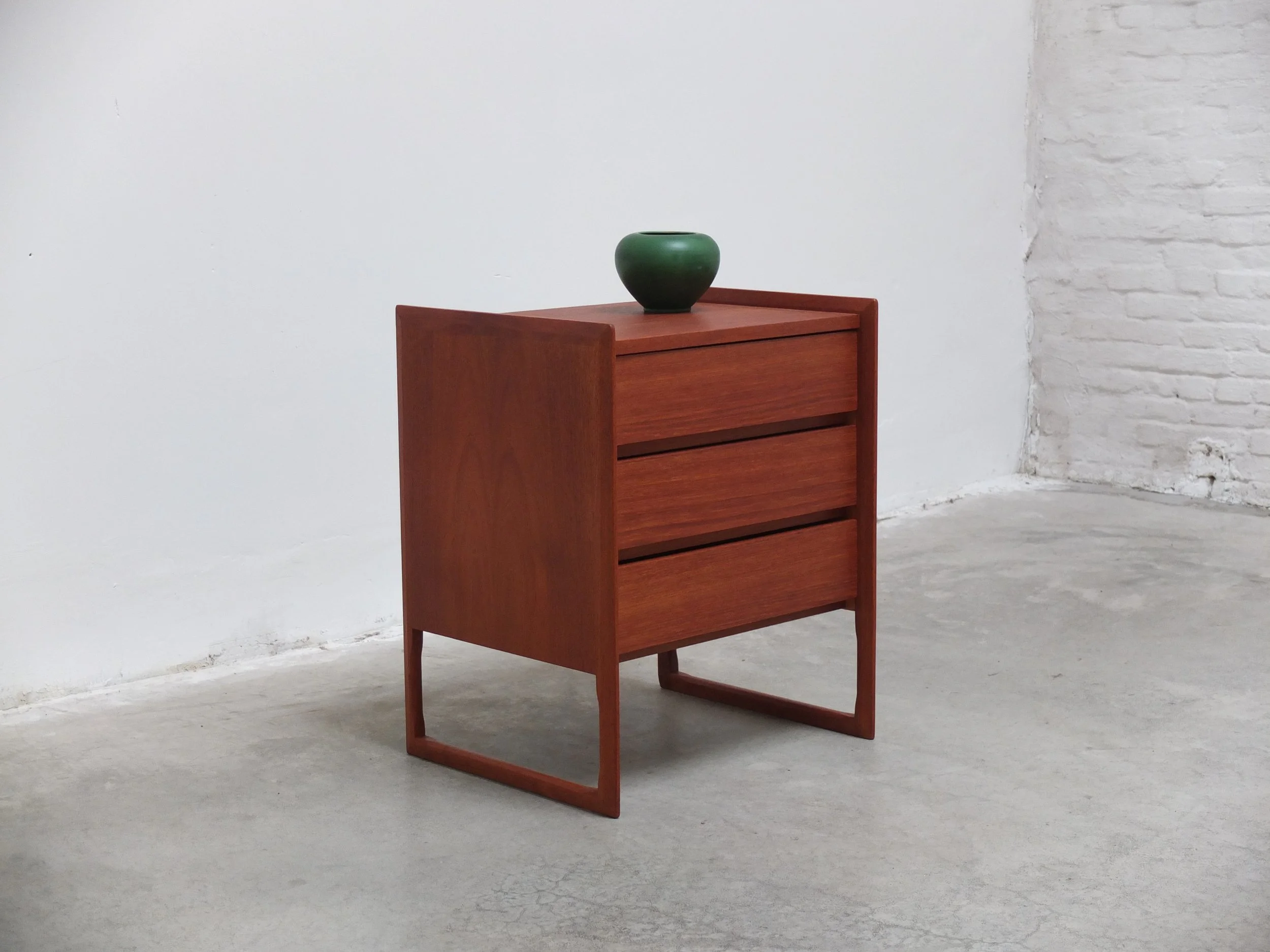 Danish Chest of Drawers in Teak with Sledge Feet, 1960s