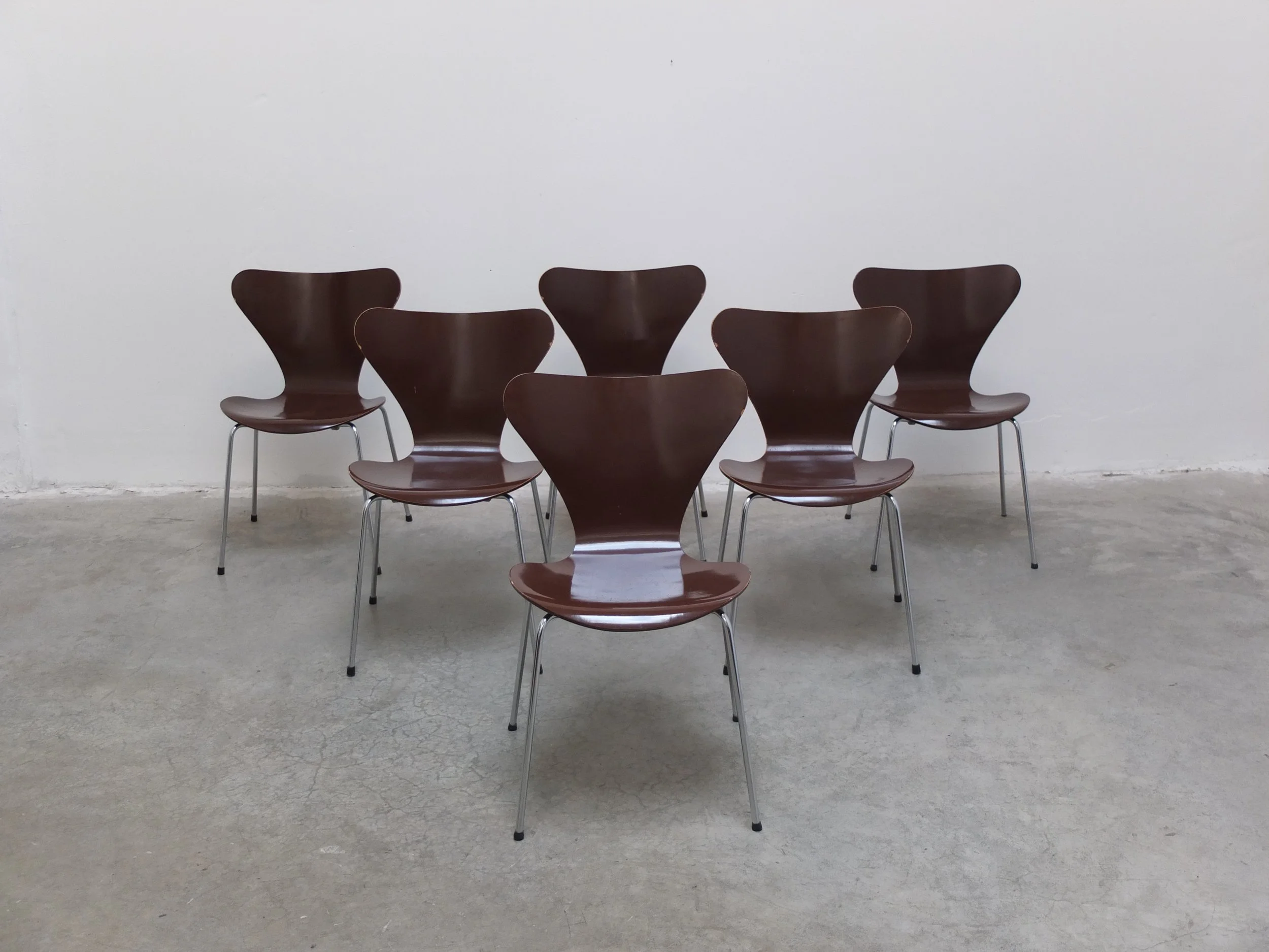 Set of 6 'Series 7' Chairs by Arne Jacobsen for Fritz Hansen, 1975