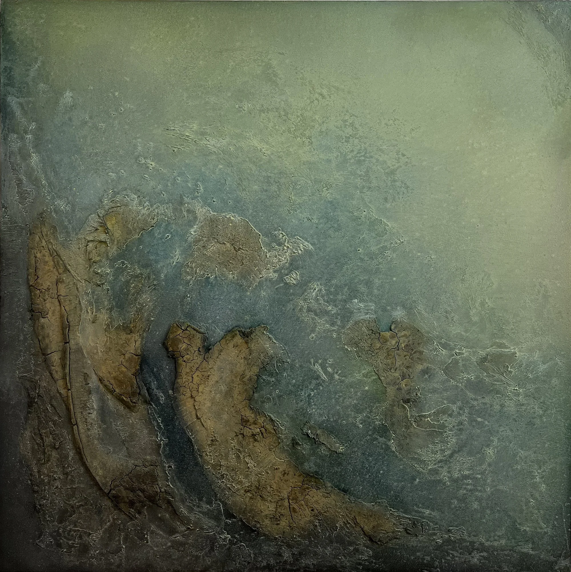  Ogygia 40” x 40” Plaster, acrylic, oil, sand $3400  installed until July 26 