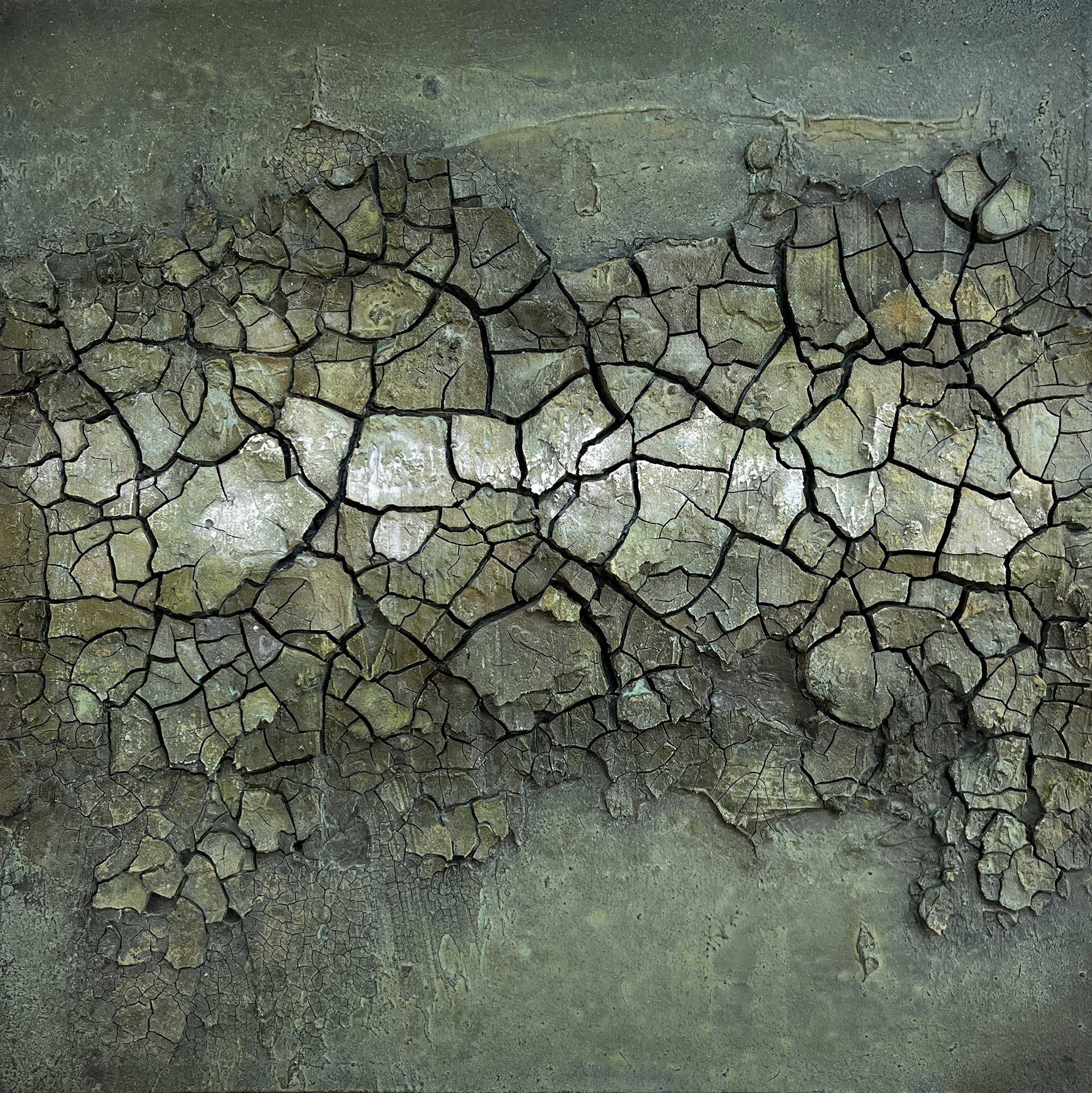  Stone by Stone 14” x 14” Plaster, acrylic, oil Private Collection, New York 