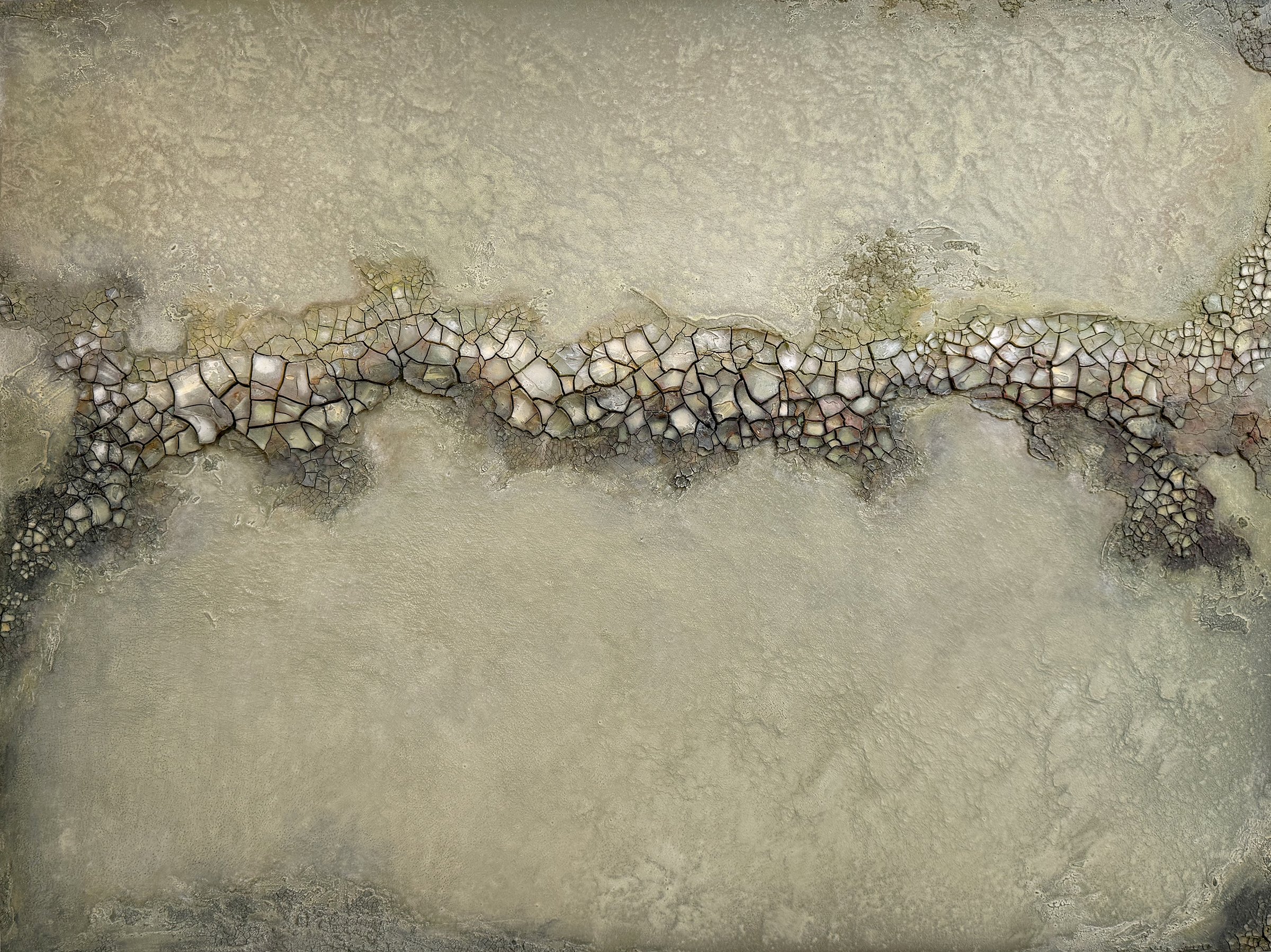  Wandering Pearl 36” x 48” Plaster, acrylic, oil, sand $3600 