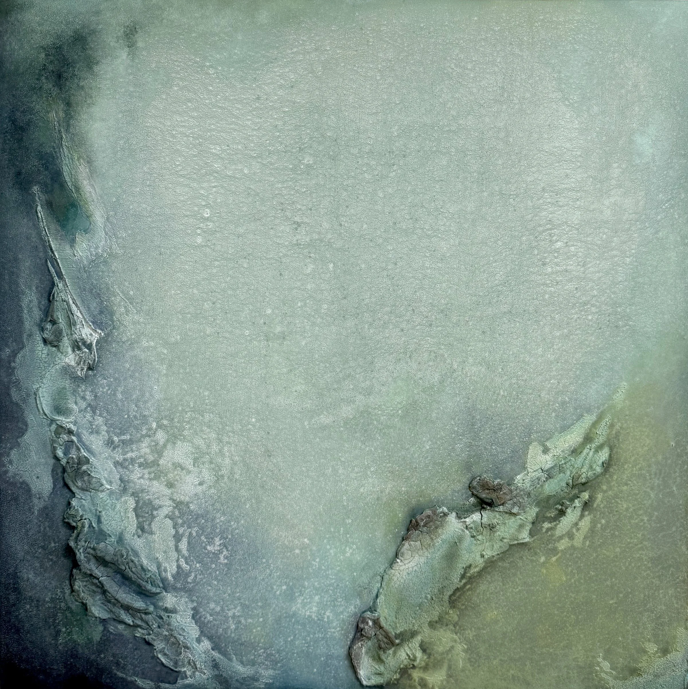  Early Thaw 36” x 36” plaster, acrylic, oil, sand $3000 
