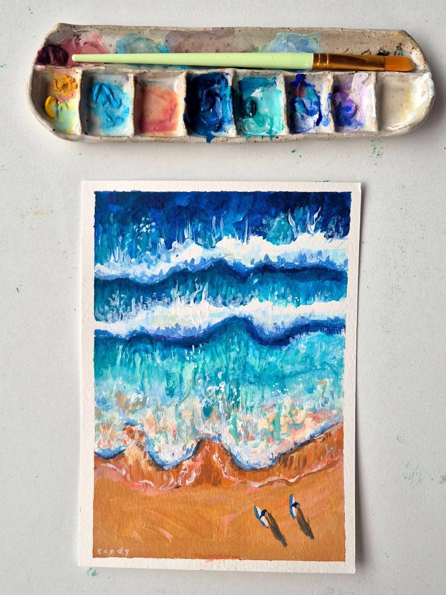I wanted to share the test run pieces I painted while working out what I&rsquo;d create for the live session on April 4.

Swipe through to the final image, that&rsquo;s the piece I landed on and the one that sold on the night ✨ (Not to mention winnin