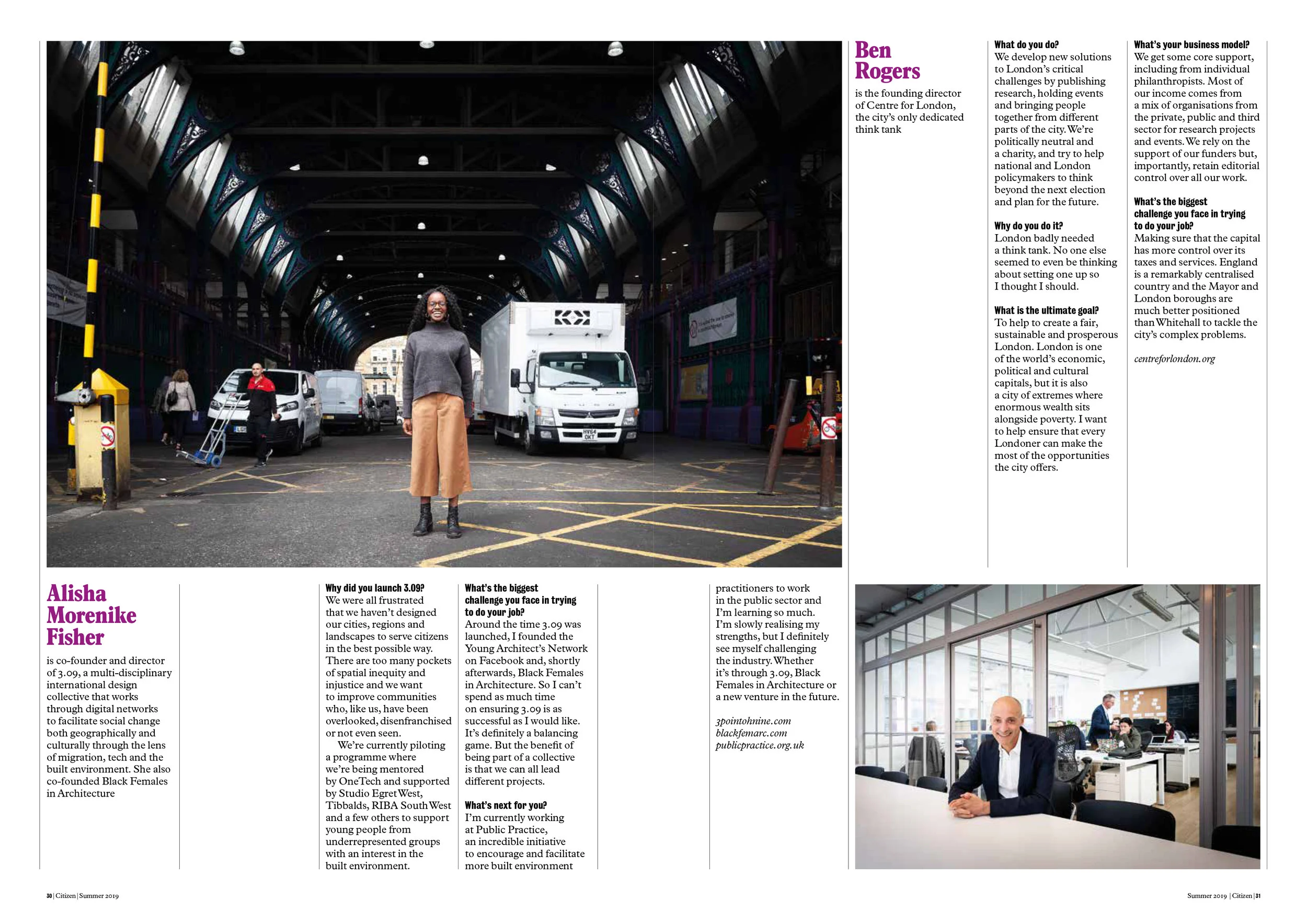 All Change Article featuring Alisha Morenike Fisher & Ben Rogers. Photograph by Freddie Ardley.