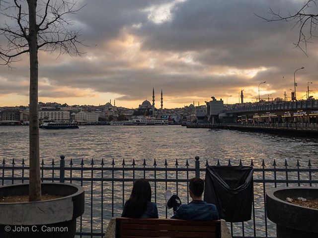 An evening on the Golden Horn in Istanbul.