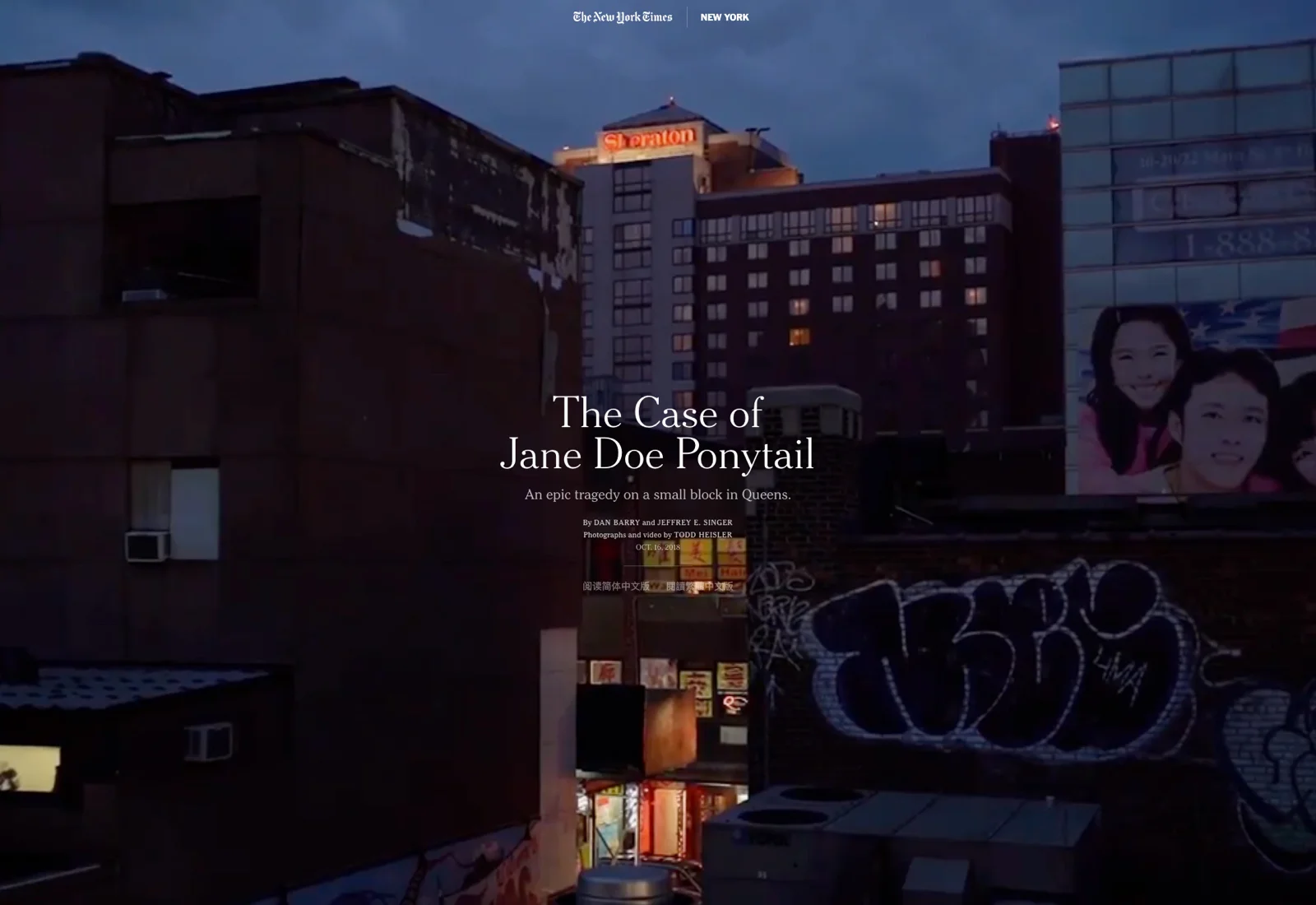 Danny Barry and Jeffrey E. Singer, “The Case of Jane Doe Ponytail,” The New York Times, October 16, 2018