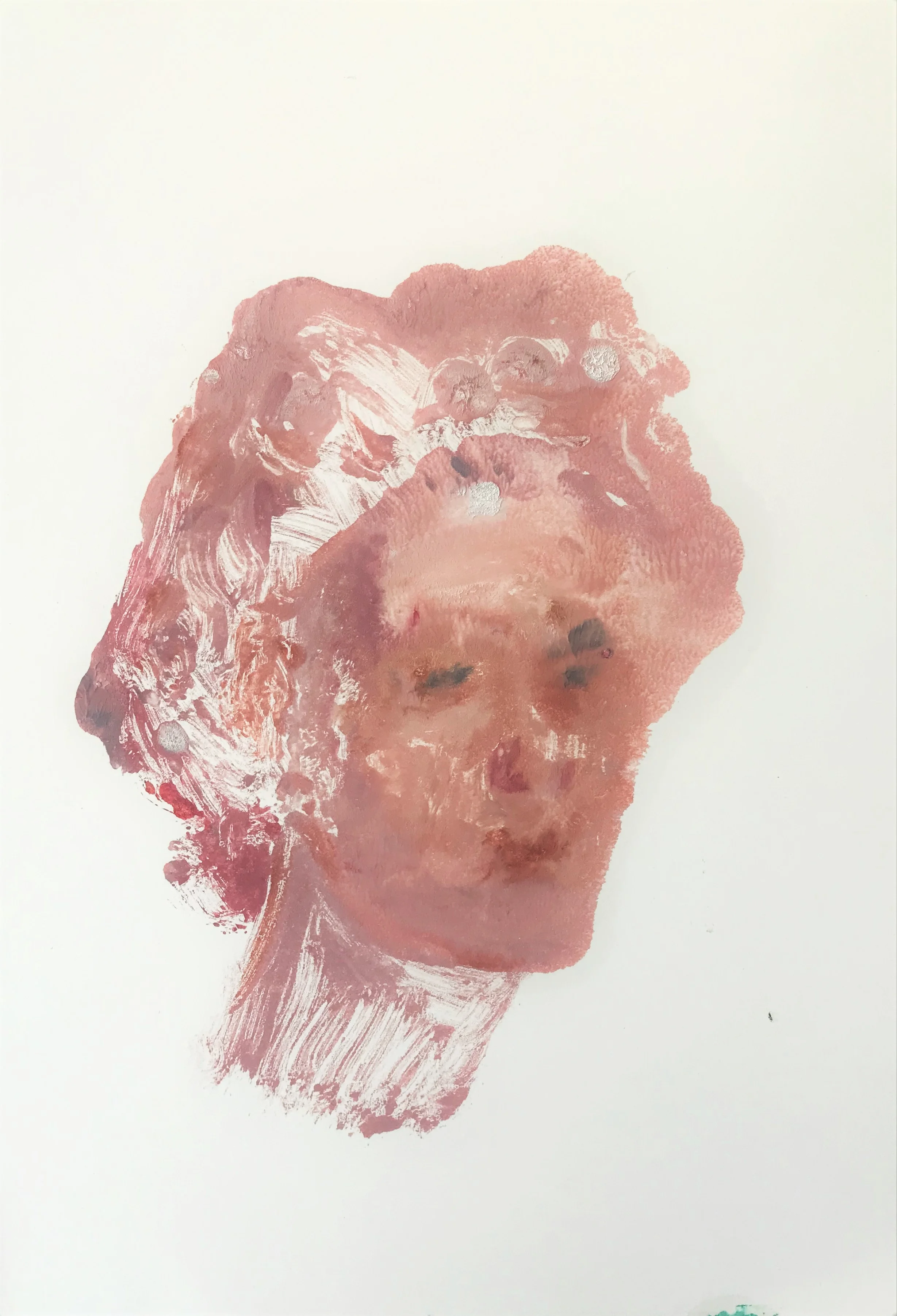 oil on paper, “Pink Apollo”