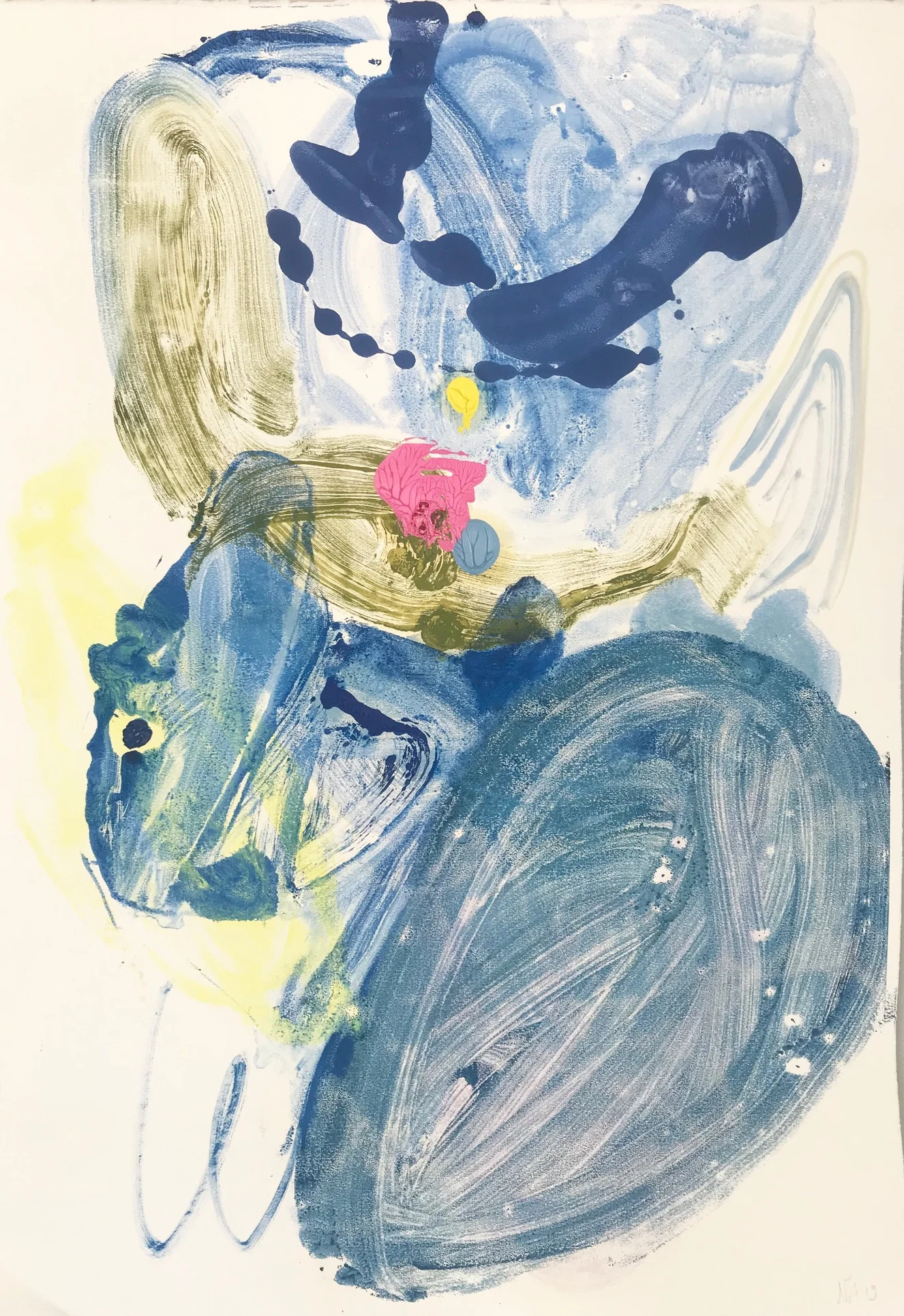 oil on paper - 76 X 100 cm “Alligator”