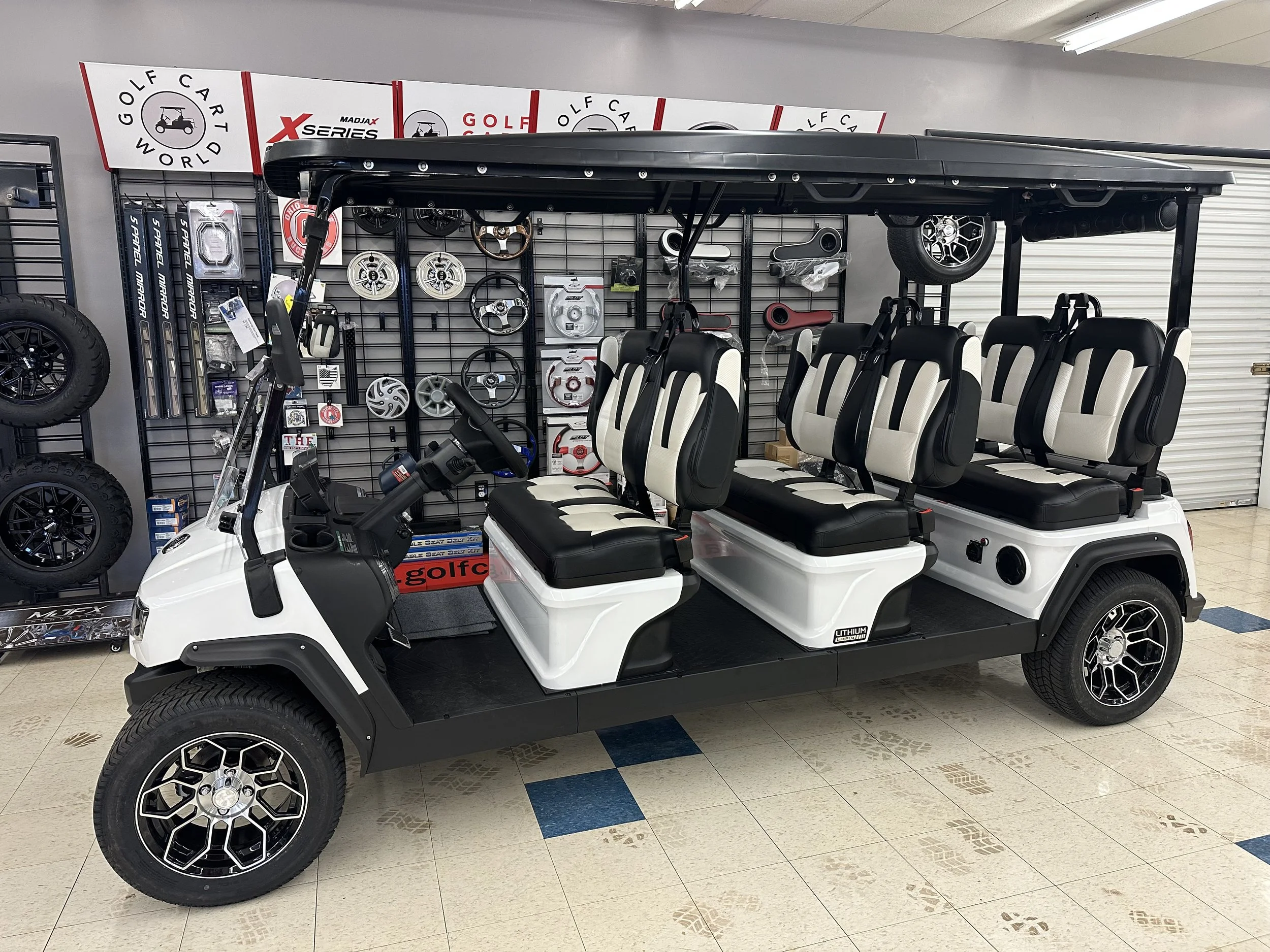 2024 Evolution D5 Ranger 6 seater 110AH Lithium White — Golf Cart World