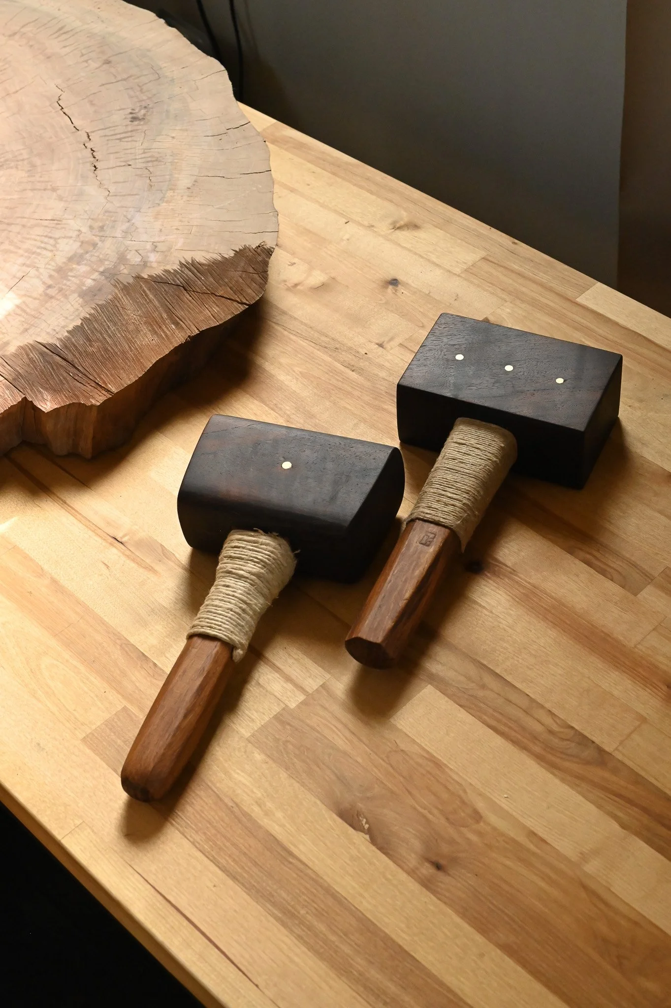 Mallets in two styles.