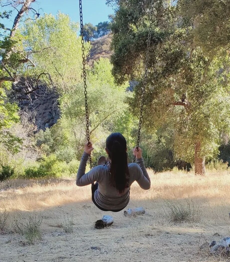 One of the monks at the Zen Center walked through our camp late last night on his way to play guitar here. The thought of a monk stealing away at night to play guitar at a swing set in the middle of nowhere makes my heart explode with joy 🤗