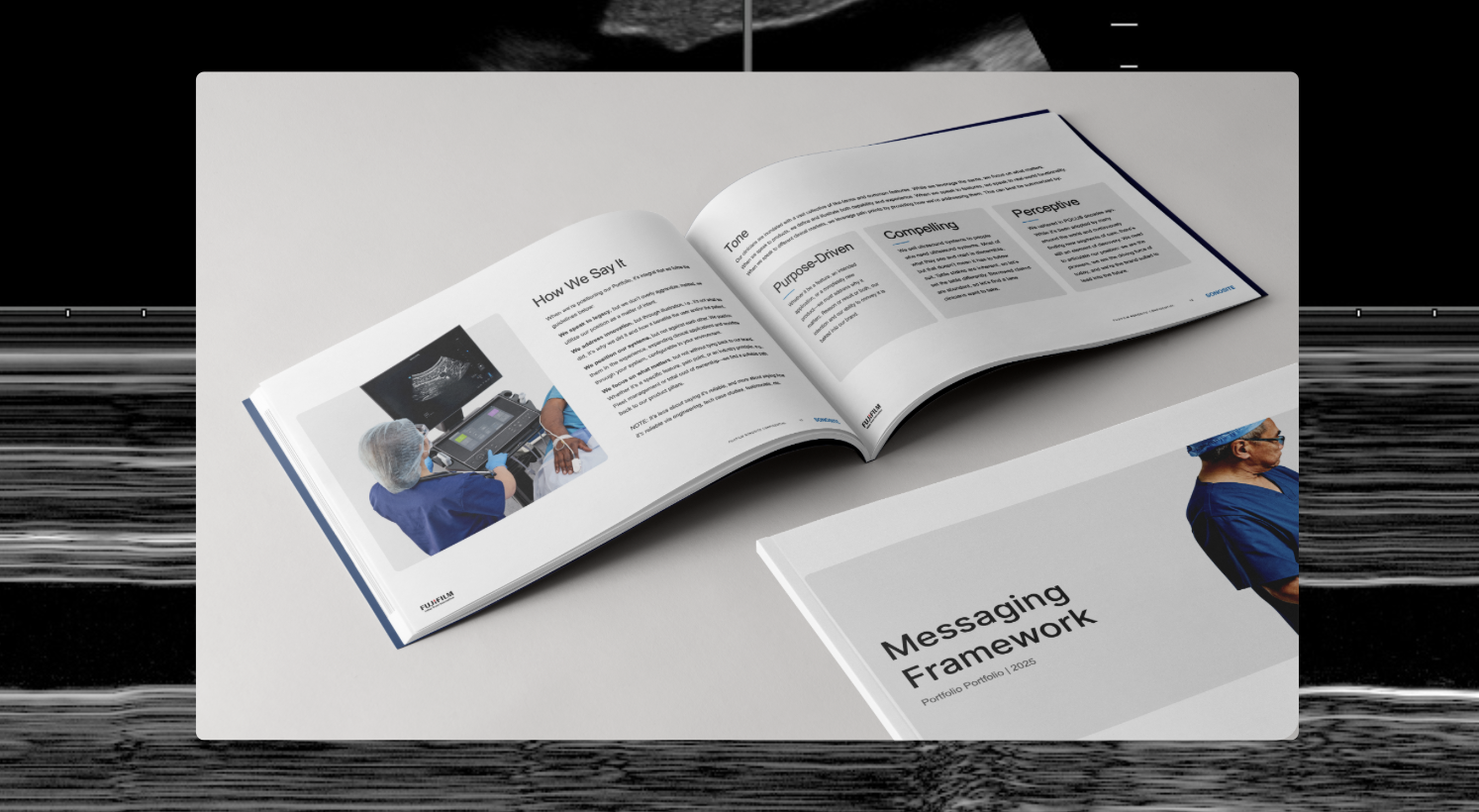  As part of the brand refresh, we developed a comprehensive messaging framework that introduced new ways to communicate the portfolio—from foundational messaging assets to key talking points for sales teams. 