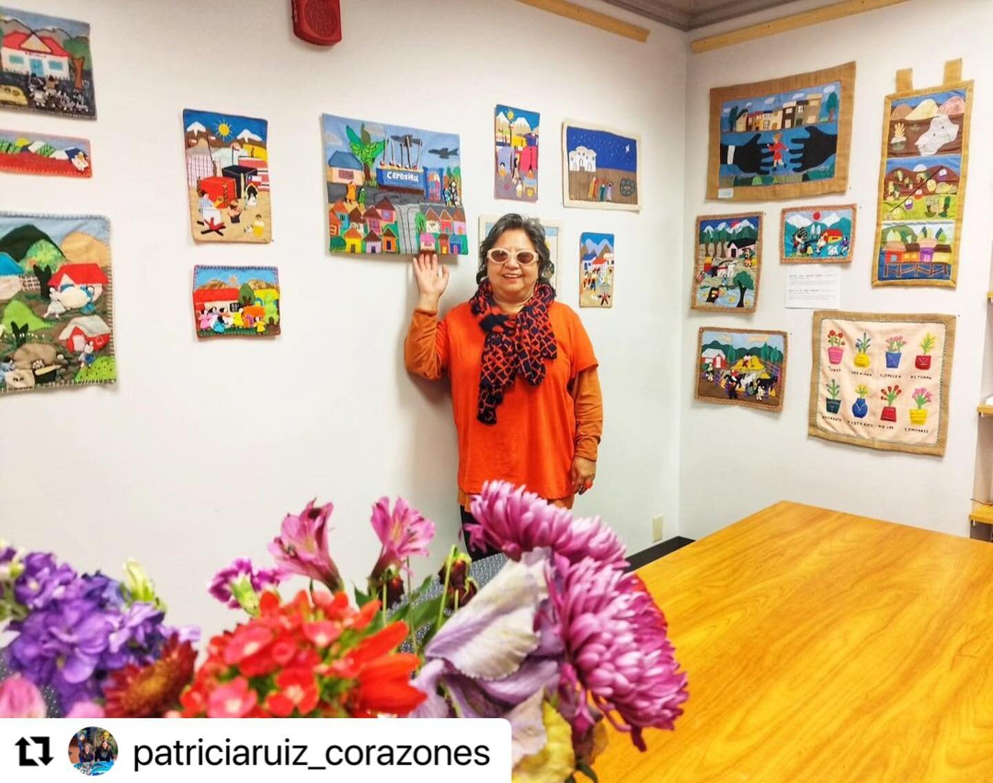 Textile Exhibition Opening today! 
Hearts: not one less (To embroider is an Act of Infinite Memory)
3:30 Luddy Hall, IU campus 
Work from the amazing Chilean textile artist and human rights activist @patriciaruiz_corazones 
My friend and colleague @a