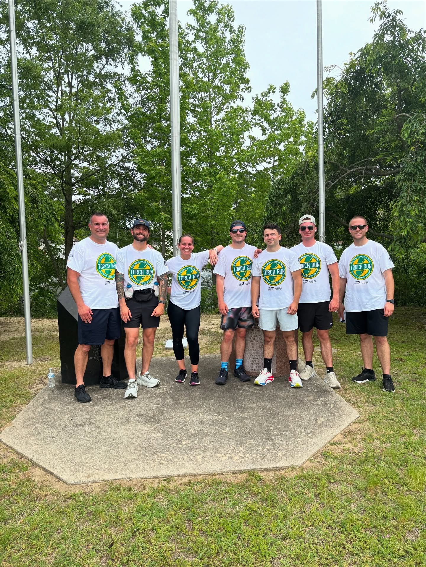 Members of the Ocean City Police Department along with other Cape May County agencies participated in this mornings 42nd Anniversary of the NJ Law Enforcement #TorchRun 

Over 3,000 officers are running through the streets of their local communities 