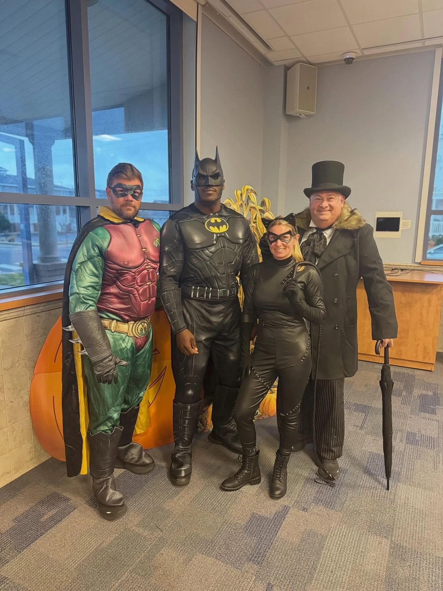 Out here proving not all hero&rsquo;s wear capes, but today we definitely do 👻🎃 Our COP unit brought Gotham City to the Ocean City Public Library for tonights Halloween Festival