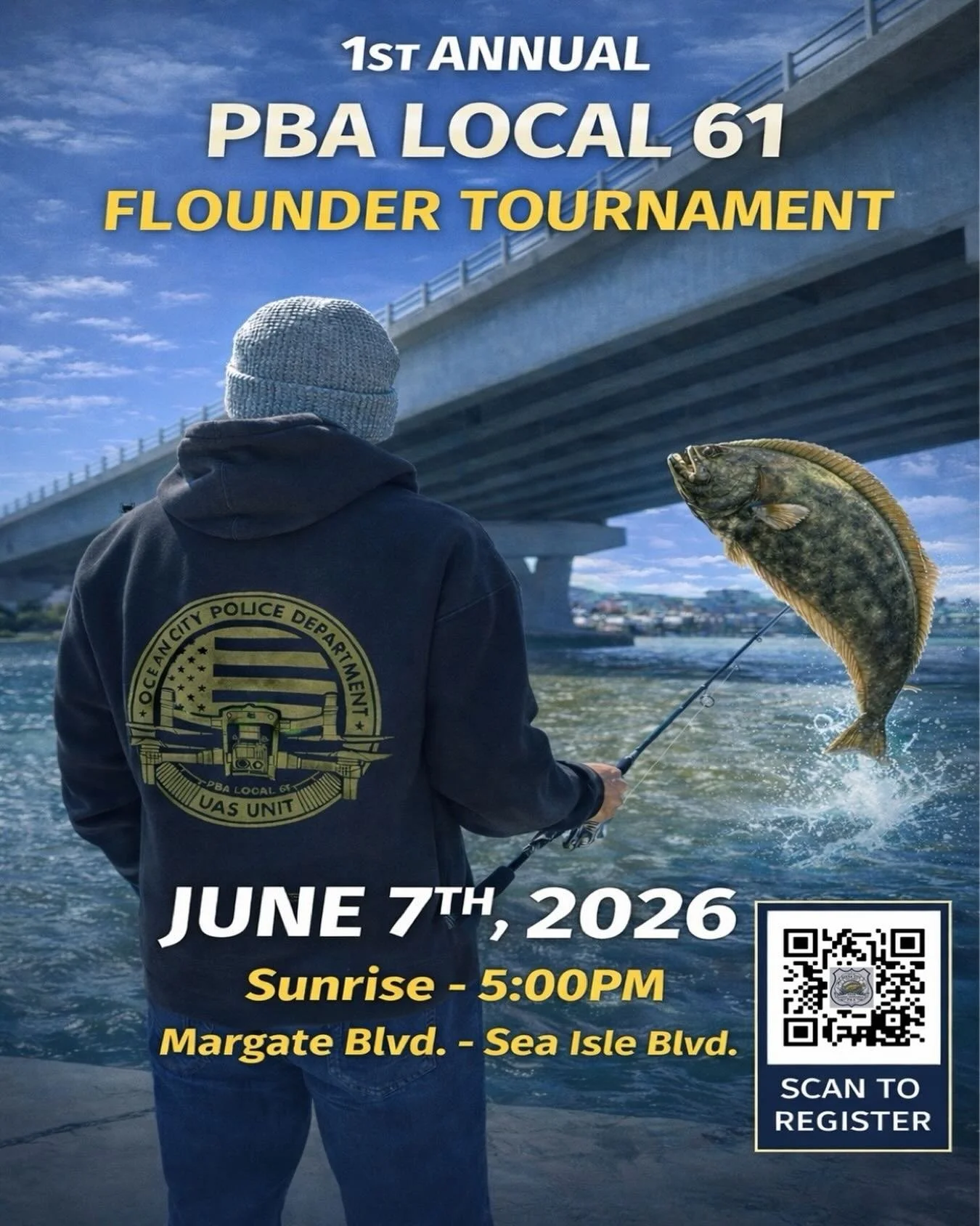 🎣🔥 1st Annual PBA Local 61 Flounder Tournament 🔥🎣

Get ready to hit the water and reel in something big! Join us for a full day of fishing, community, and competition. Whether you&rsquo;re a seasoned angler or just out for a good time, this is on