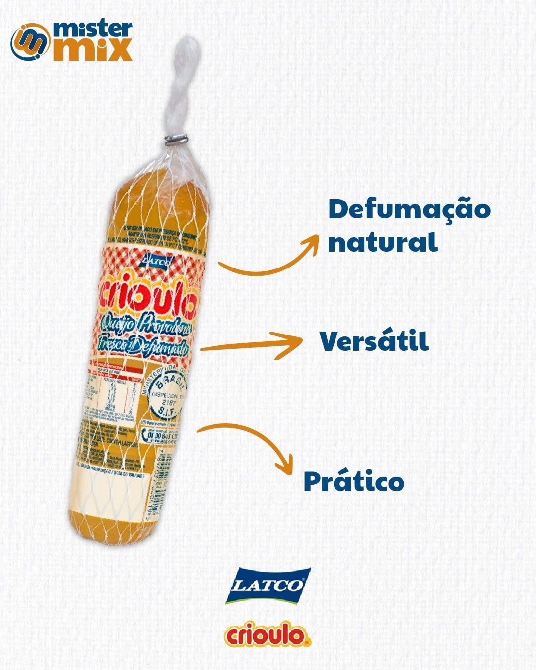 Marcante e muito saboroso, o queijo Provolone Defumado da @queijoscrioulo vai bem com tudo! 😋

De origem italiana, o provolone da Crioulo &eacute; produzido por defuma&ccedil;&atilde;o natural, sem uso de processos artificiais.
Garantindo colora&cce