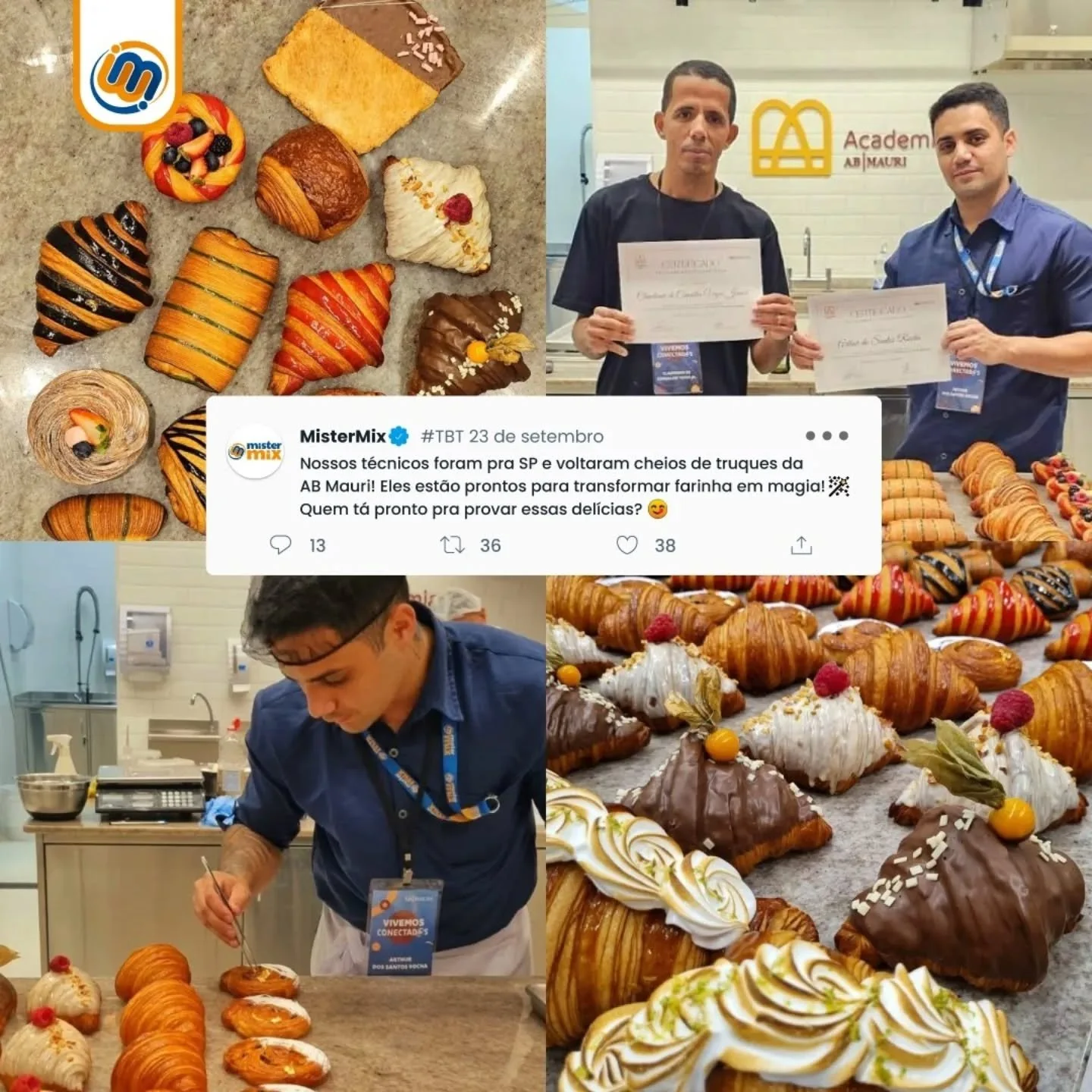 #TBT do treinamento AB Mauri! 🎉 

😄No m&ecirc;s de setembro, nossos talentosos t&eacute;cnicos participaram de um treinamento de confeitaria profissional e aperfei&ccedil;oaram t&eacute;cnicas incr&iacute;veis. 

Parab&eacute;ns aos nossos colabora