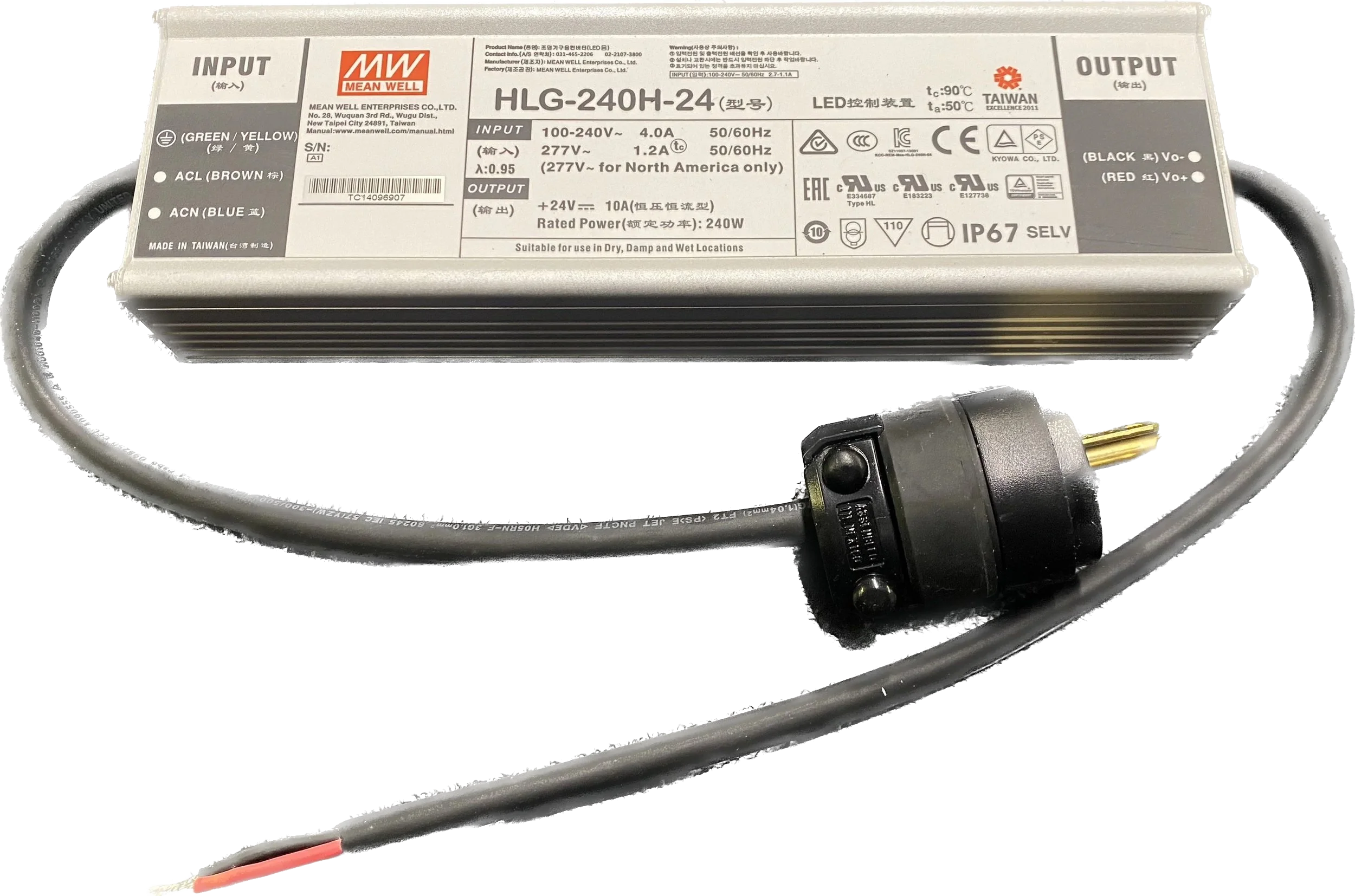 Mean Well Power Supply HLG-240H-24