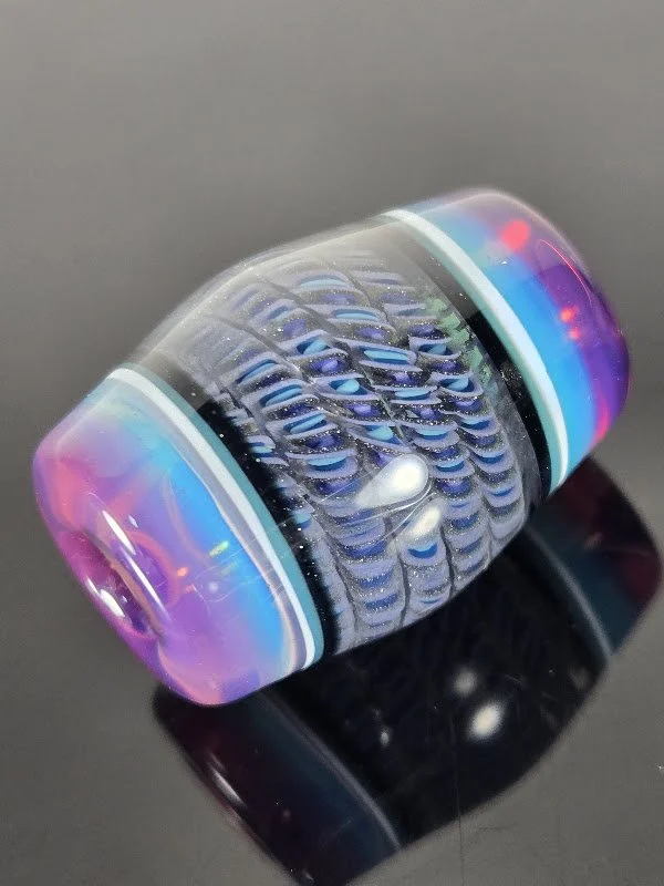 Pink and Blue Sparkle Bead.