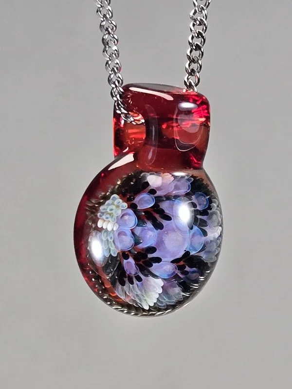 Red Ghost UV Dot Pendant