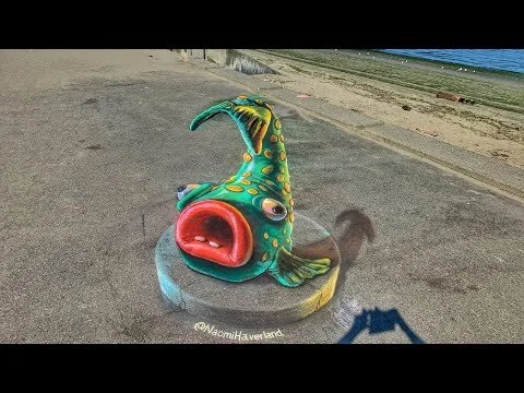 3D Chalk Art Step-by-step