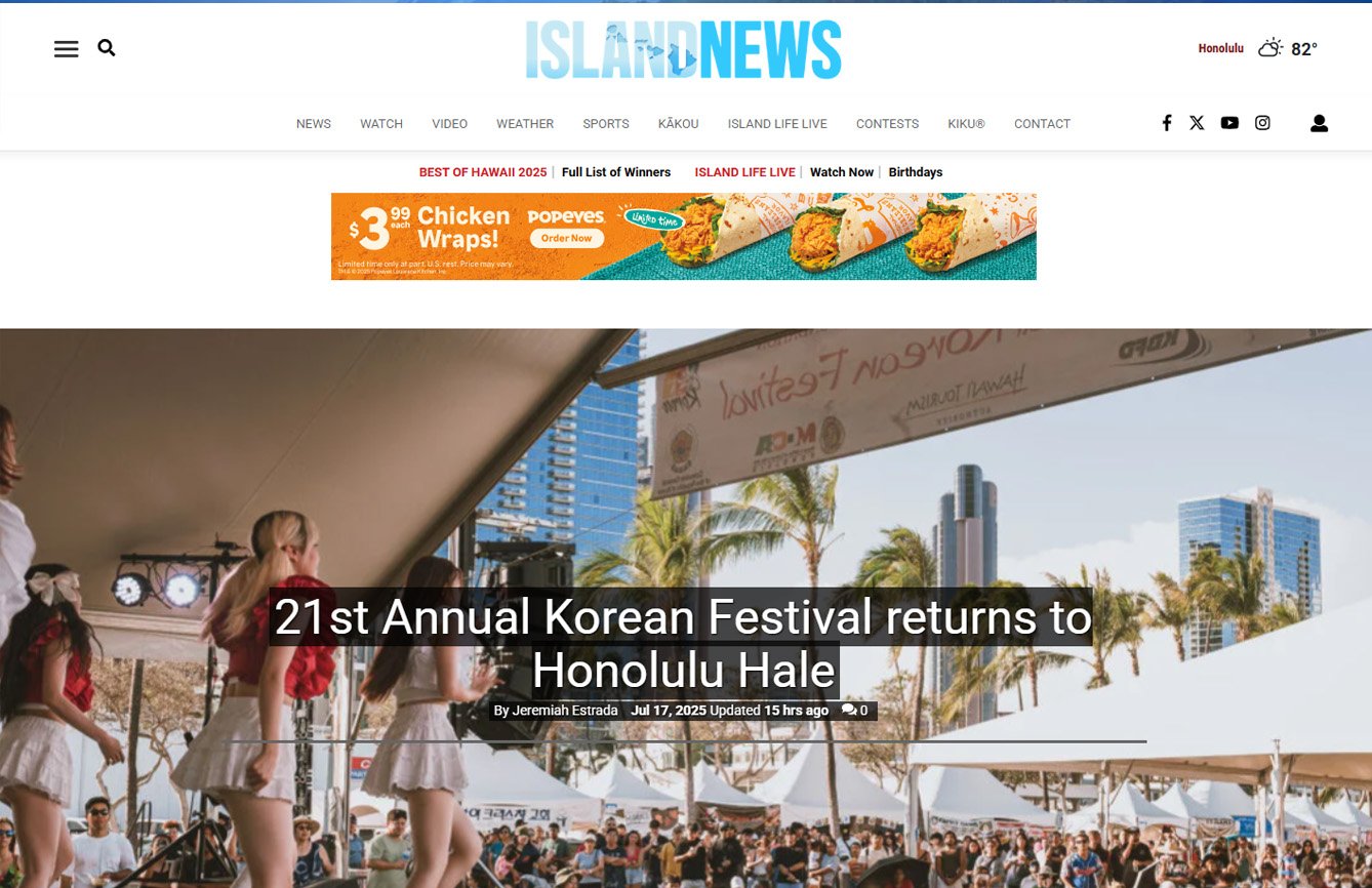 21st Annual Korean Festival returns to Honolulu Hale