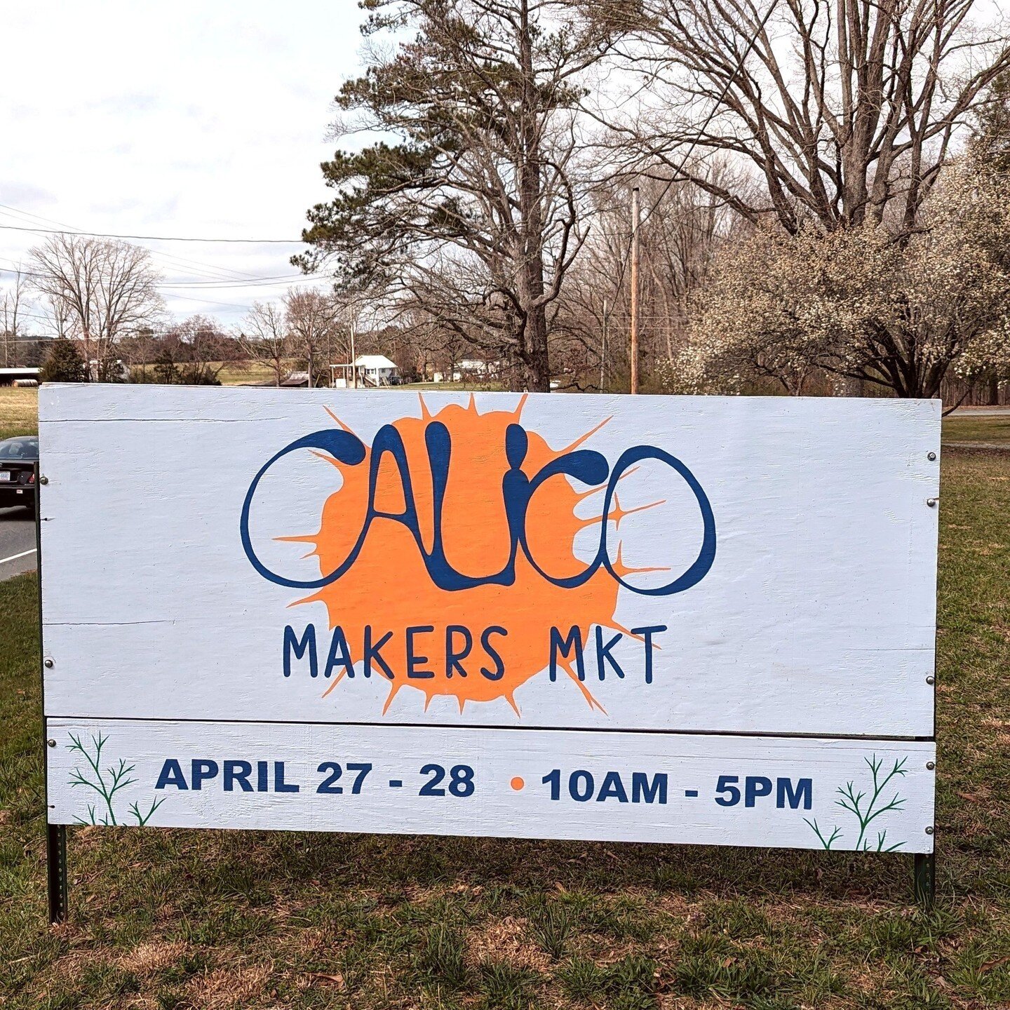 Spring is almost here and our Makers Market sign is back up! 🤩 Keep an eye out if you are driving down Smith Level road in Chapel Hill 👀. ⁠
.⁠
.⁠
.⁠
#ncmakersmarket #makersmarket #calicostudio #ncartists #calicomakersmarket #ncmarkets #springtime #