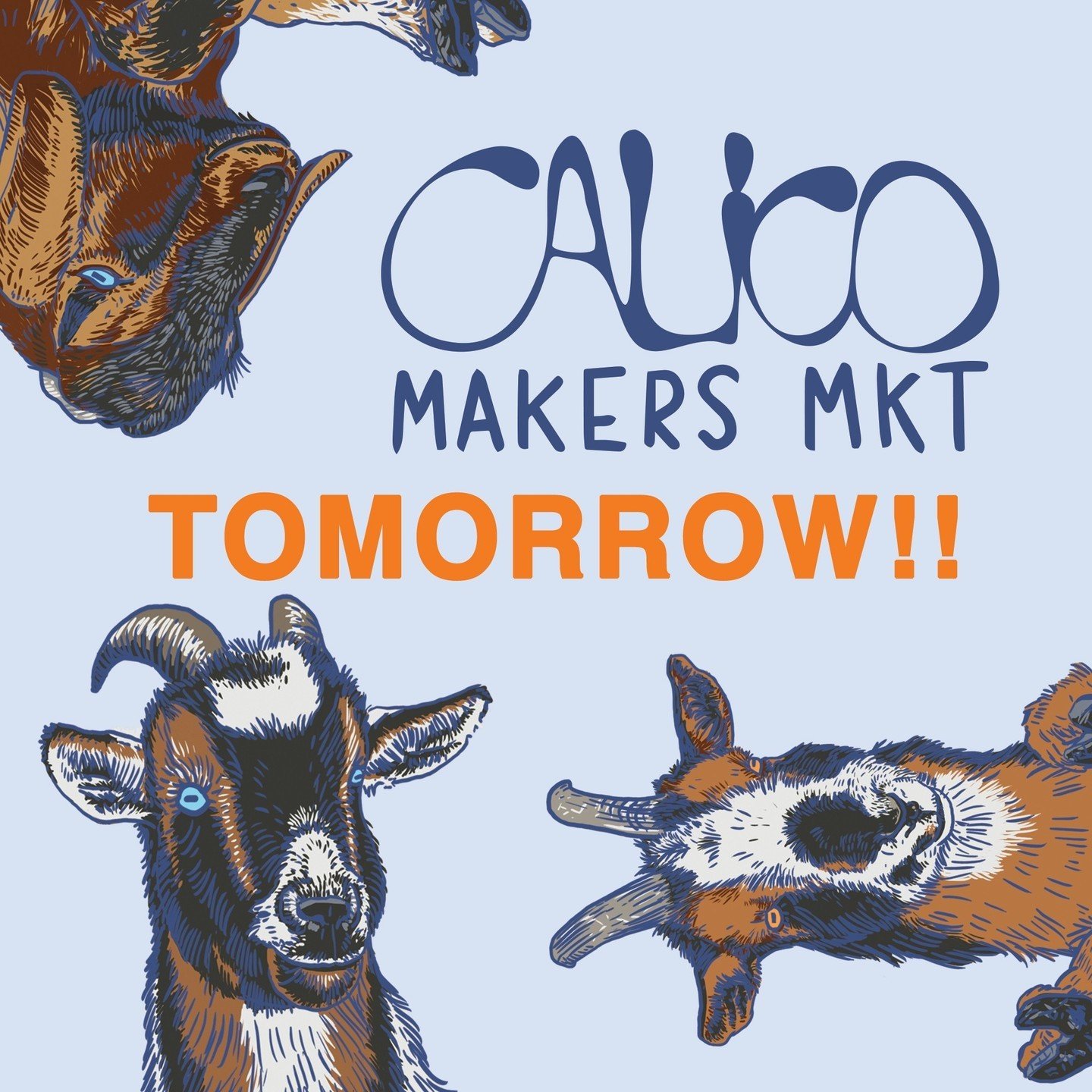 ⭐️🤩❗️Tomorrow❗️🤩⭐️⁠
⁠
Our spring makers market start TOMORROW at 10am and goes until 5pm! ⁠
⁠
There's no better way to bring in the spring than to join us for our 7th bi-annual Calico Makers Market!⁠
⁠
⁠This year&rsquo;s spring market features many