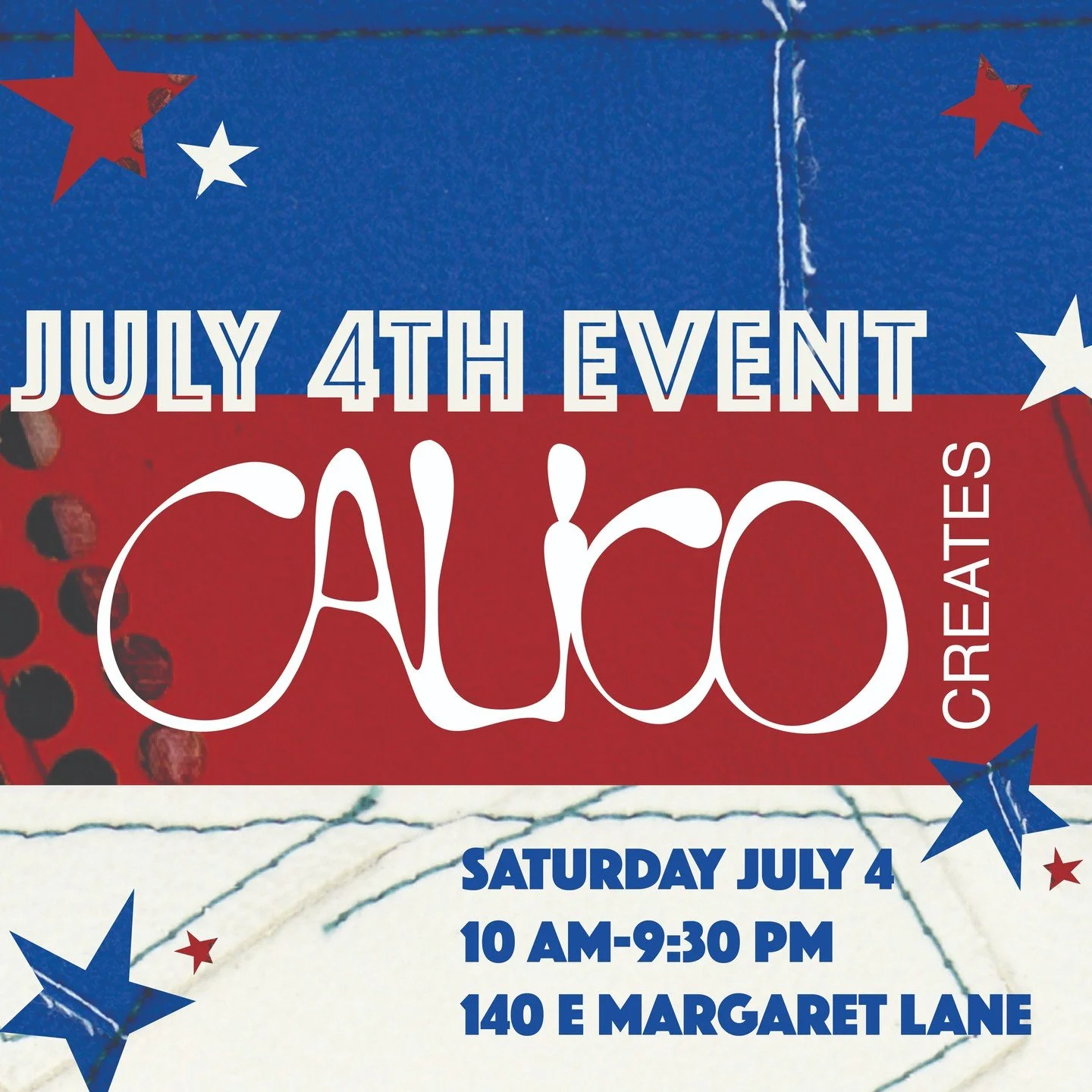Calico Creates will be vending at the Together, We Are America 4th of July celebration from 10 am to 9:30 pm at River Park🫰⁠
⁠
The event is FREE! Come out to celebrate, see Calico Creates new inventory, and enjoy the ambiance on Saturday July, 4th.⁠