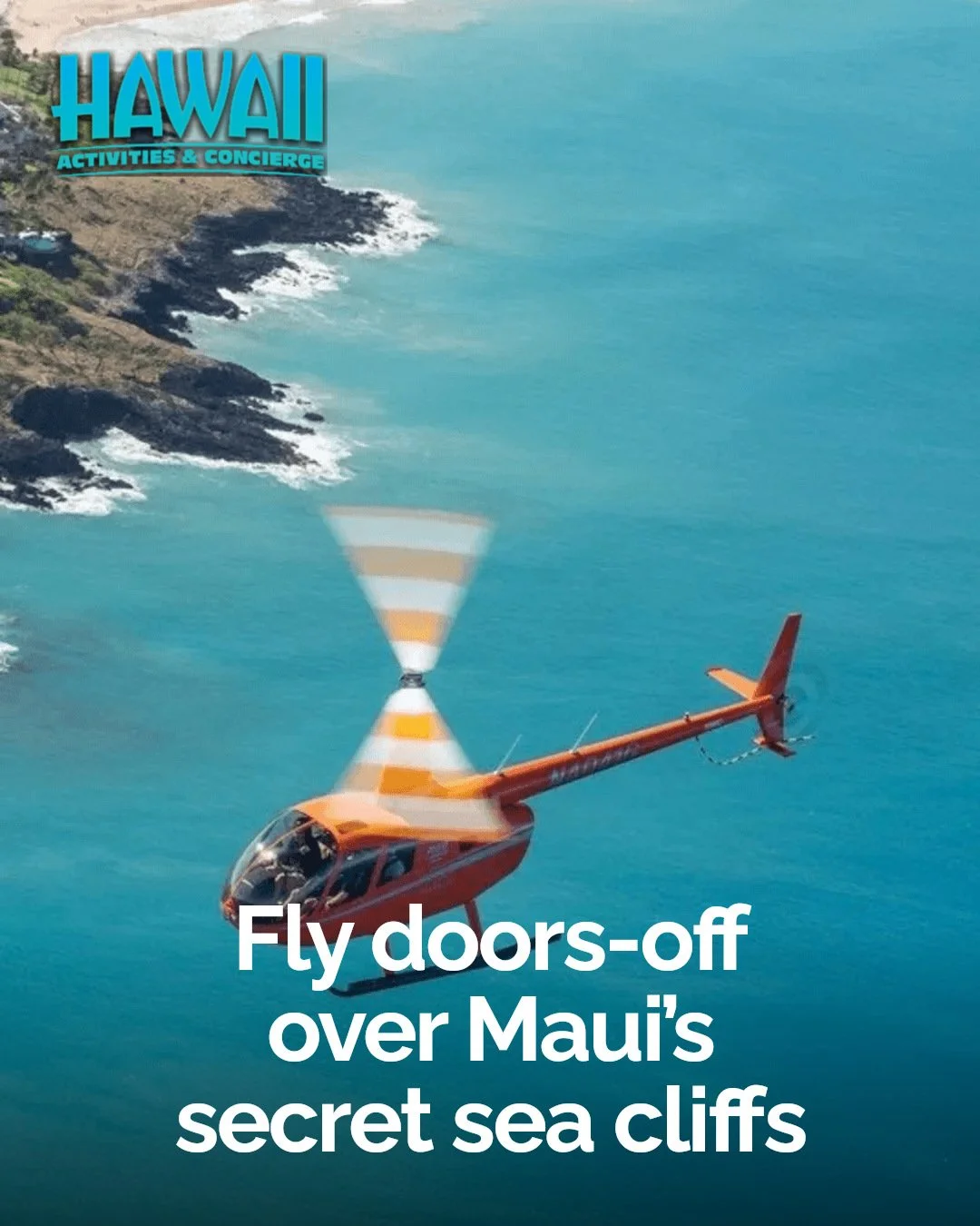 Explore Hawai&lsquo;i like never before &mdash; from sky to sea!

Plunge into crystal-clear waters at Molokini Crater and Turtle Town, surrounded by colorful marine life. Feel the thrill of flying doors-off over Maui&rsquo;s breathtaking sea cliffs a