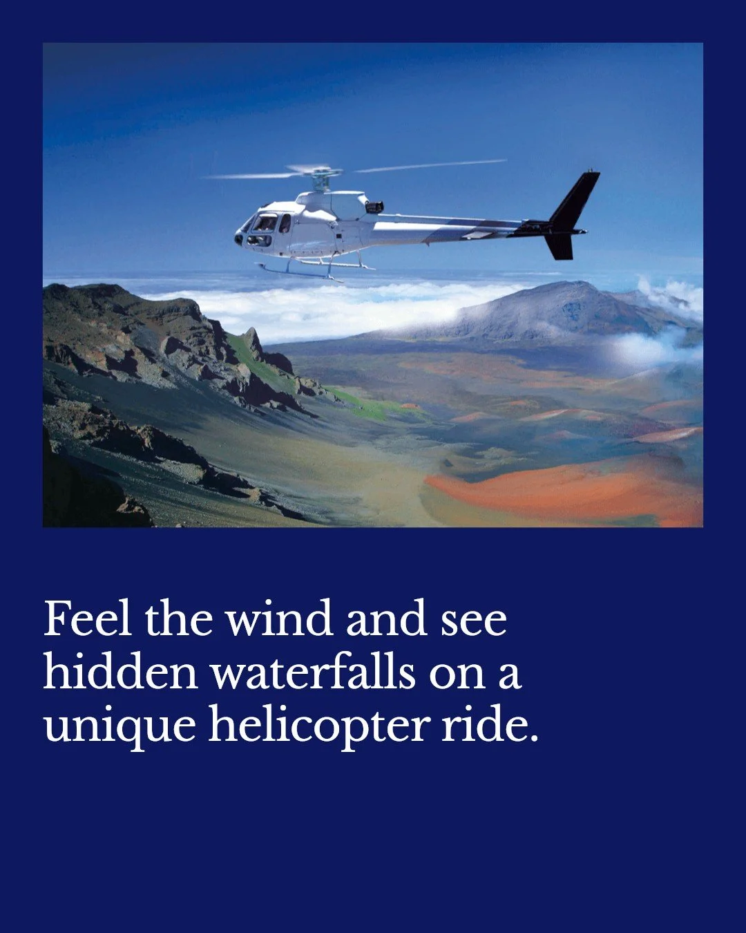 Feel the wind rush past you as you soar over Maui's hidden valleys&mdash;no doors, just pure, breathtaking freedom!

Feel the thrill of a doors-off helicopter ride where every turn shows cascading waterfalls, lush rainforests, and dramatic cliffs you