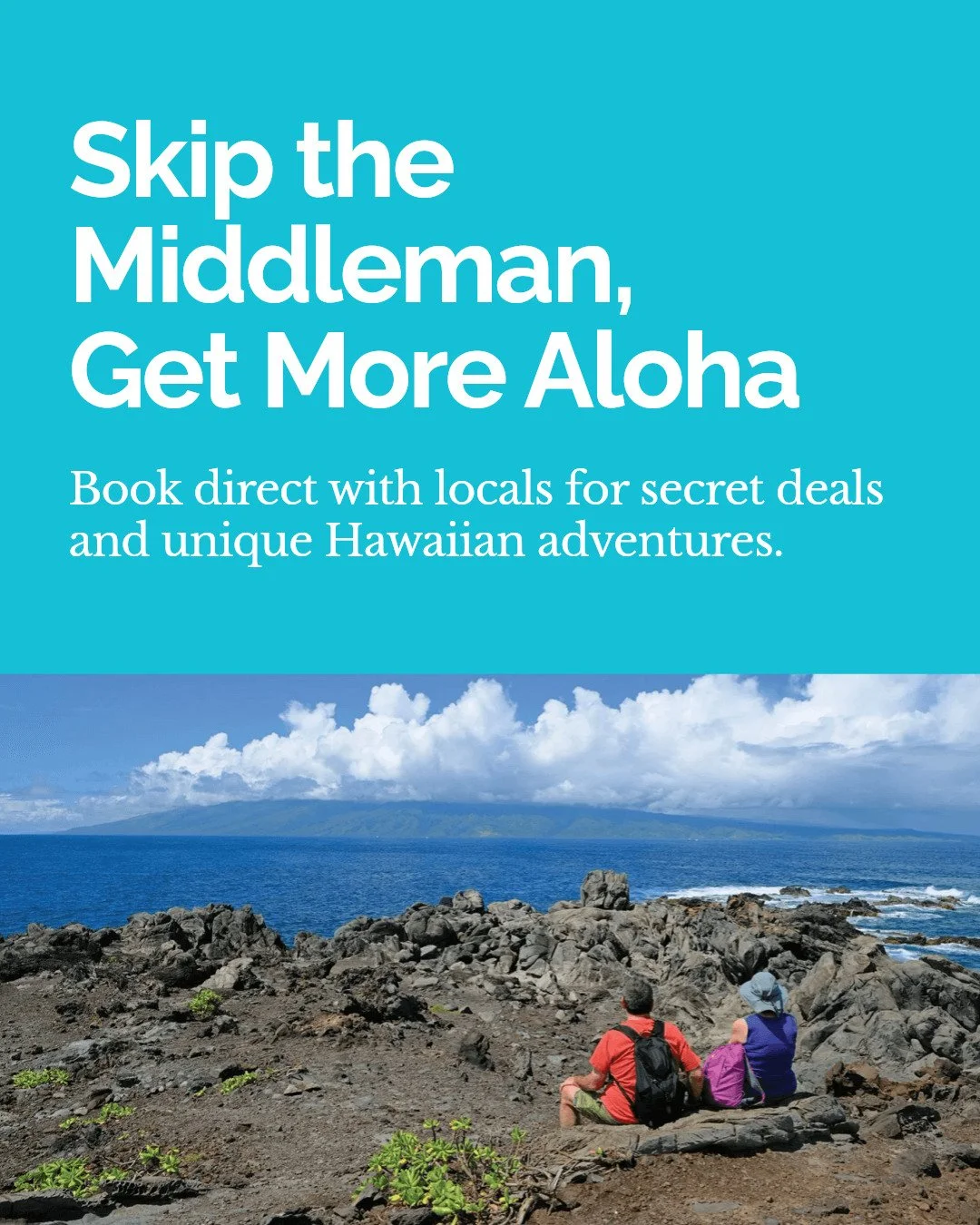 Booking direct with local vendors in Hawai'i means you get more aloha &mdash; better prices, exclusive access, and insider perks you won't find anywhere else!

Why? Because we've built deep relationships with trusted local operators. This means early
