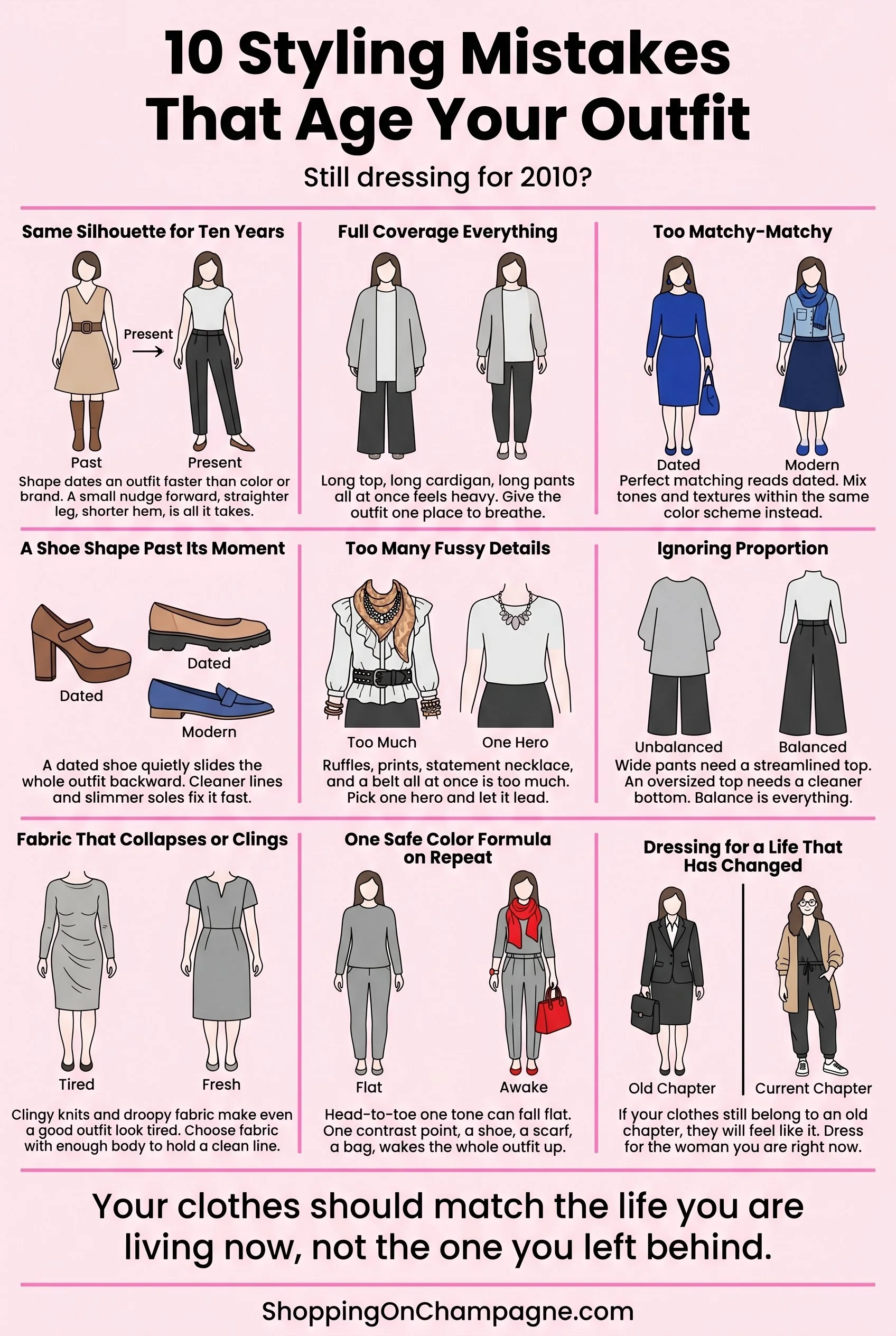 10 Style Mistakes that Age Your Outfit and What to Do Instead to Look Modern and Updated