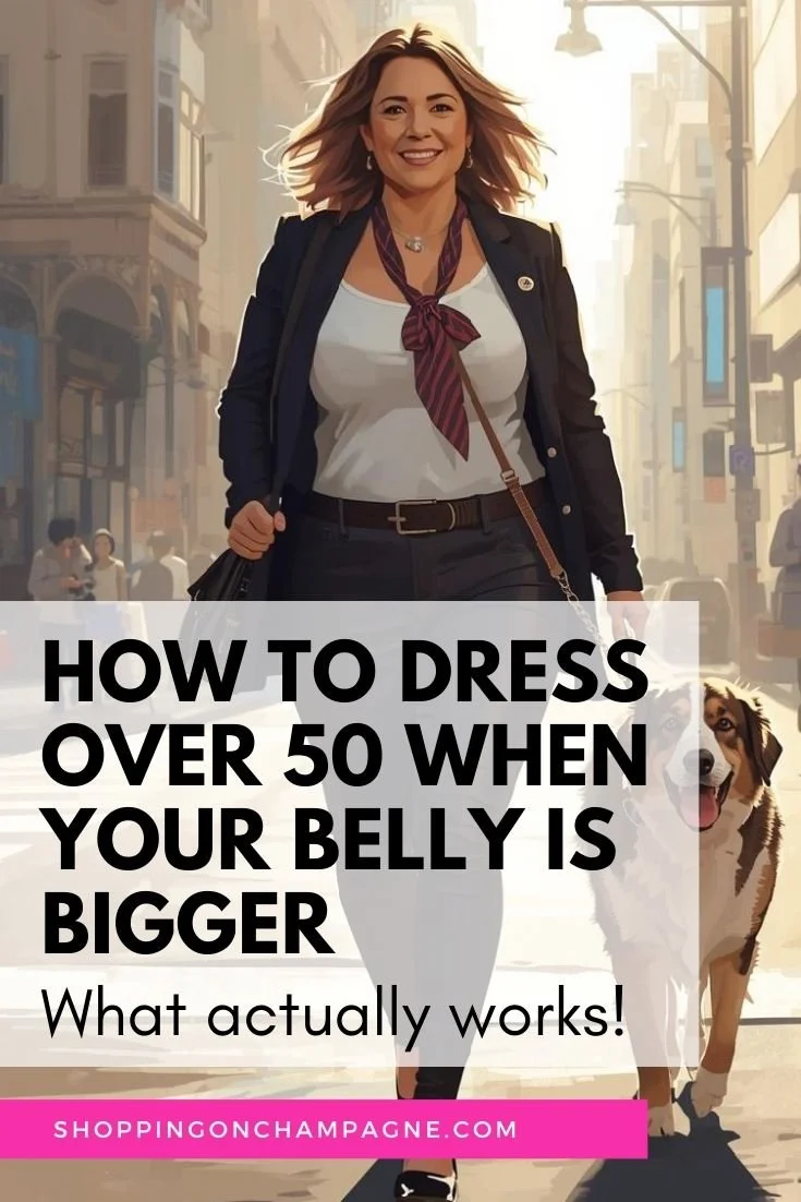 How to Dress Over 50 When Your Belly Is Bigger