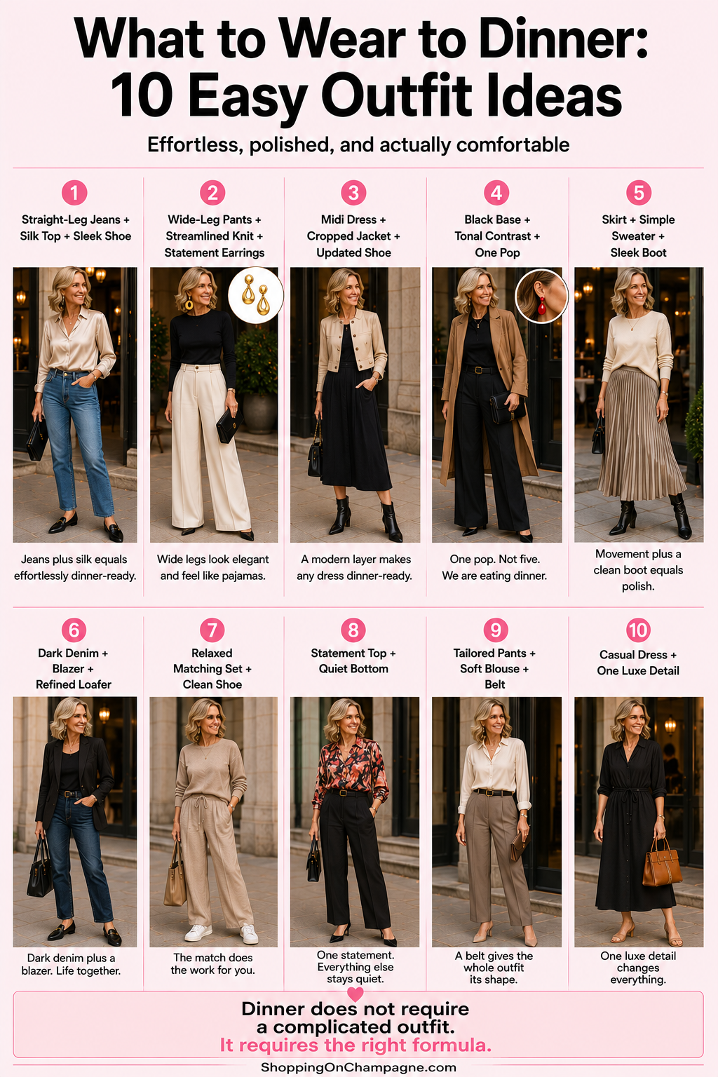 What to Wear to Dinner Over 50: Simple, Modern Outfit Ideas