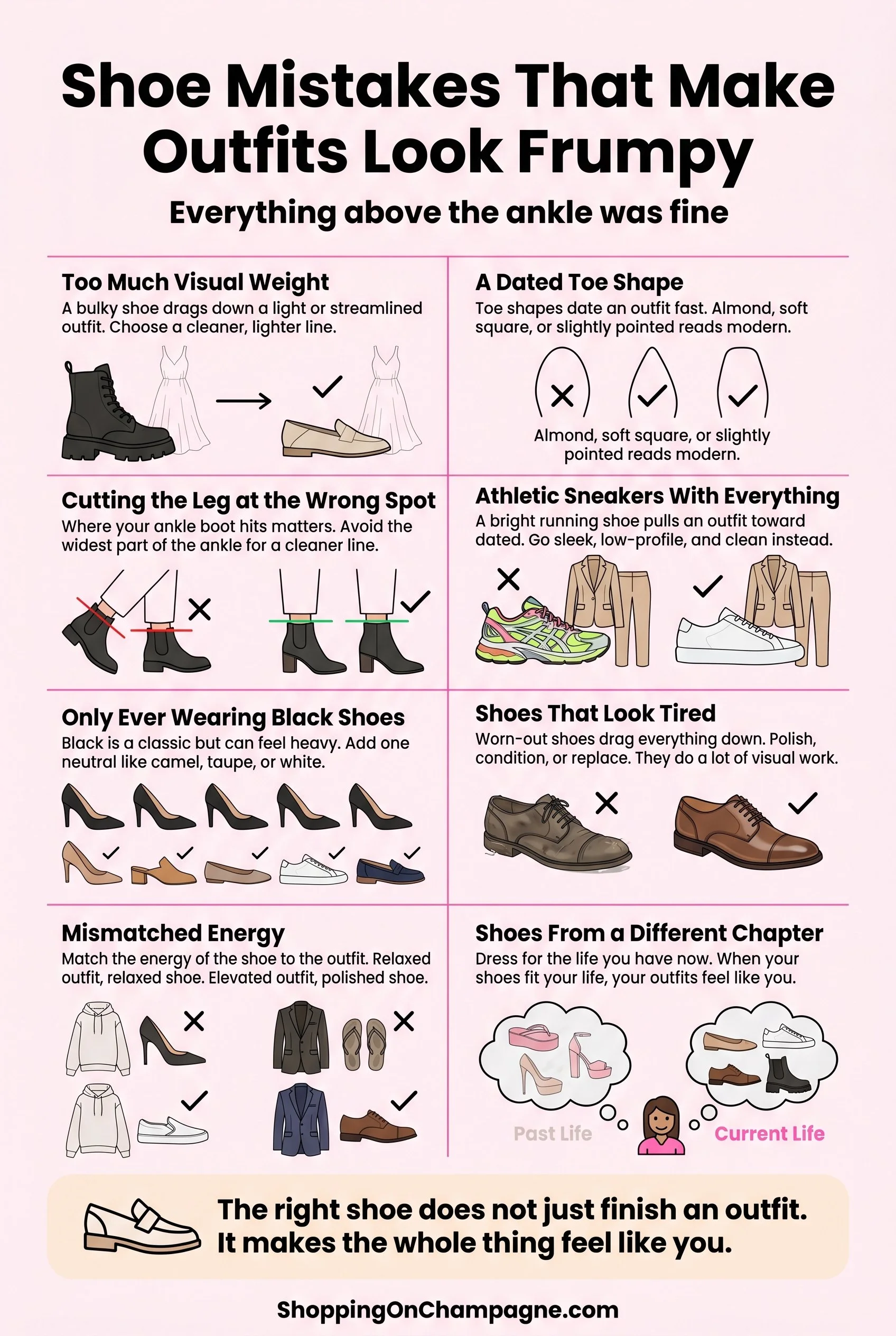 Don't Make These Shoe Mistakes: They Make Your Outfits Look Frumpy!
