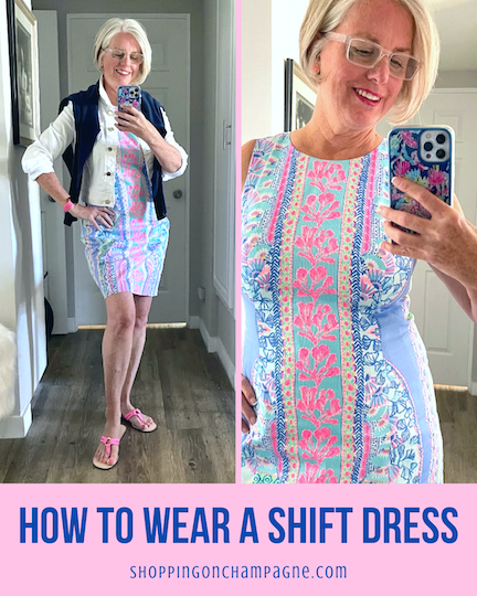 How to Wear a Shift Dress — Shopping on Champagne