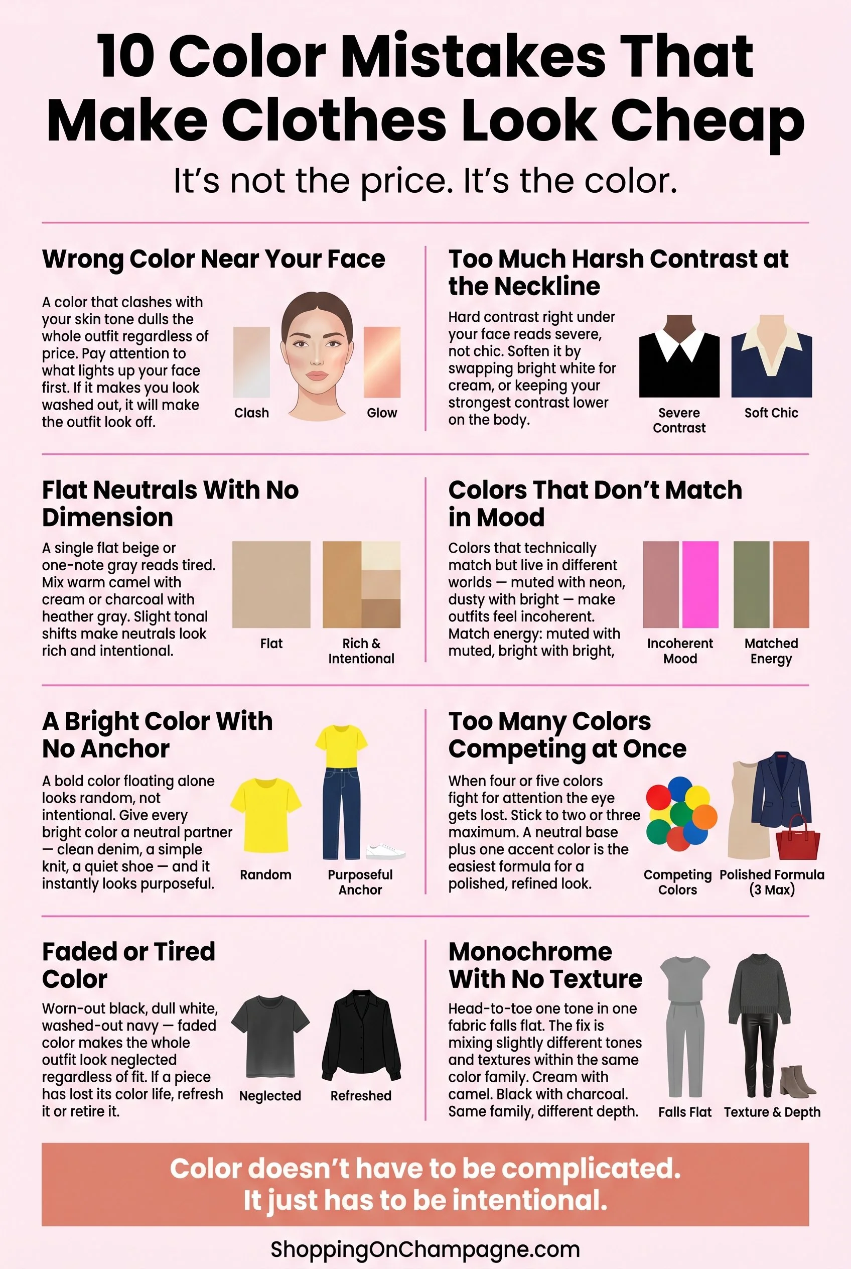 Color Mistakes that Make Clothes Look Cheap