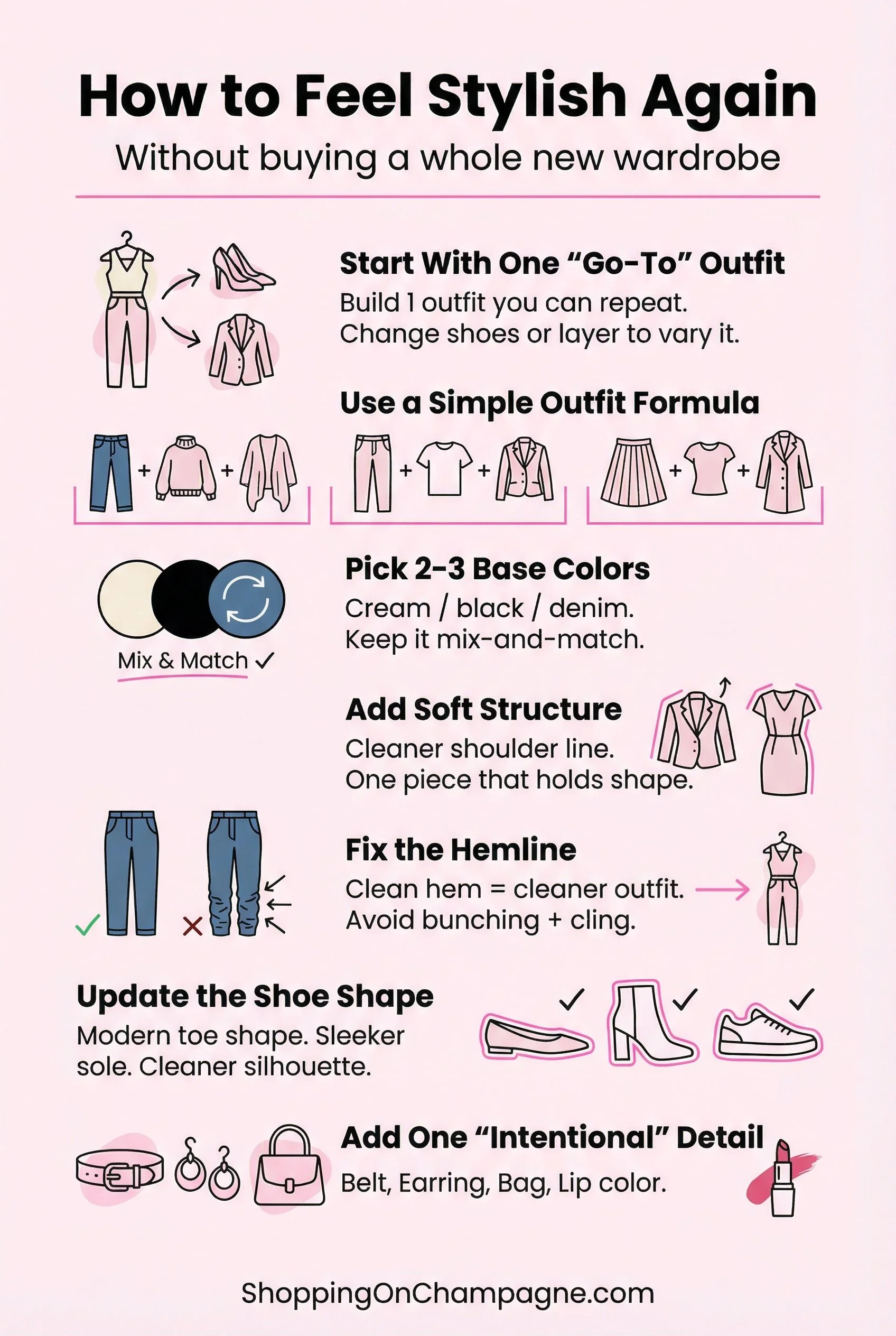 How to Feel Stylish Again Infographic