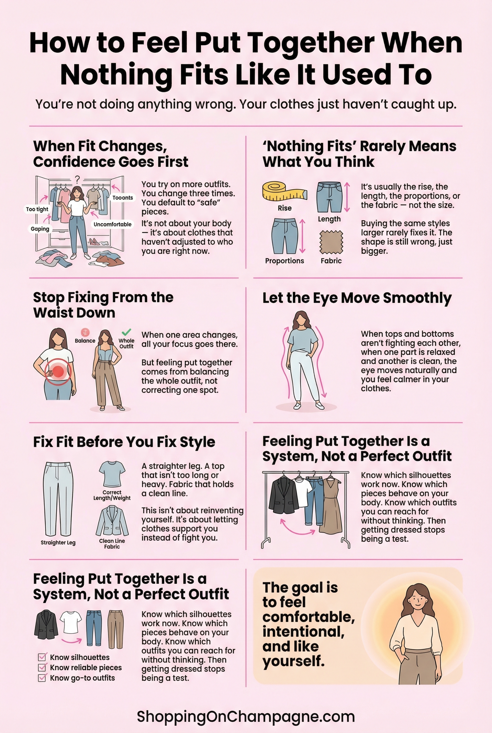 How to Feel Put Together When Nothing Fits Like It Used To Infographic