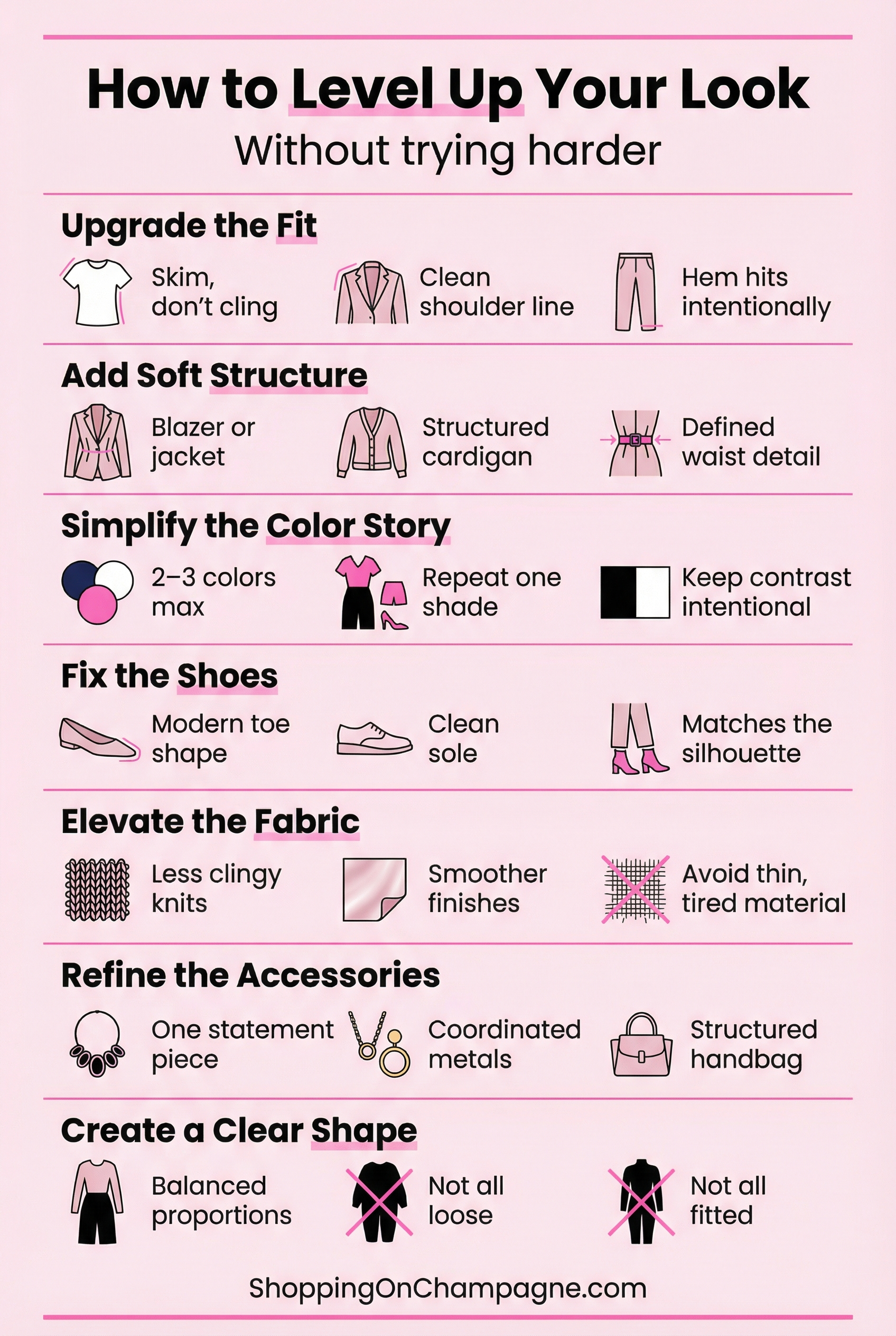 How to Level Up Your Look Without Trying Harder Infographic