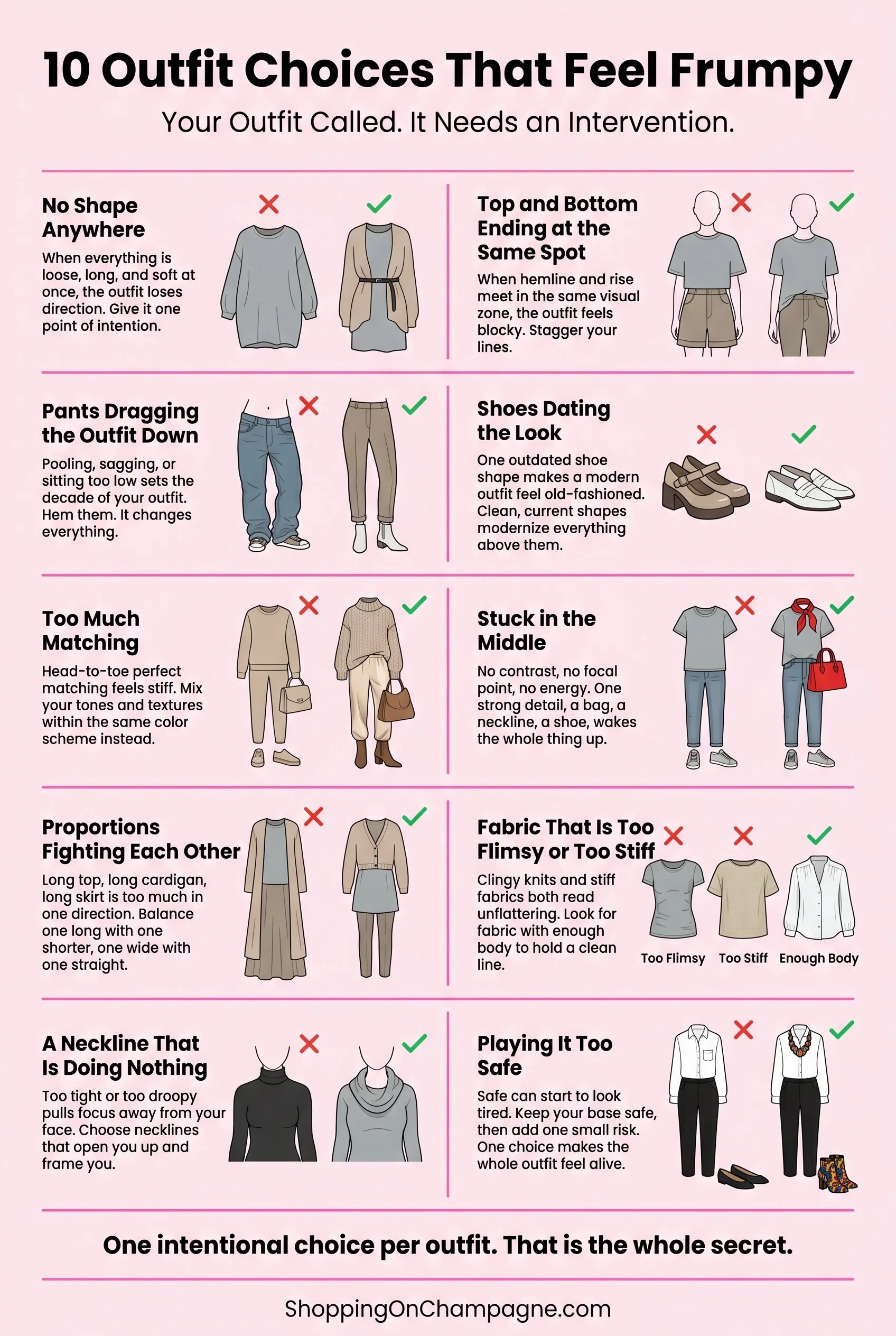10 Outfit Choices that Feel Frumpy and What to Wear Instead